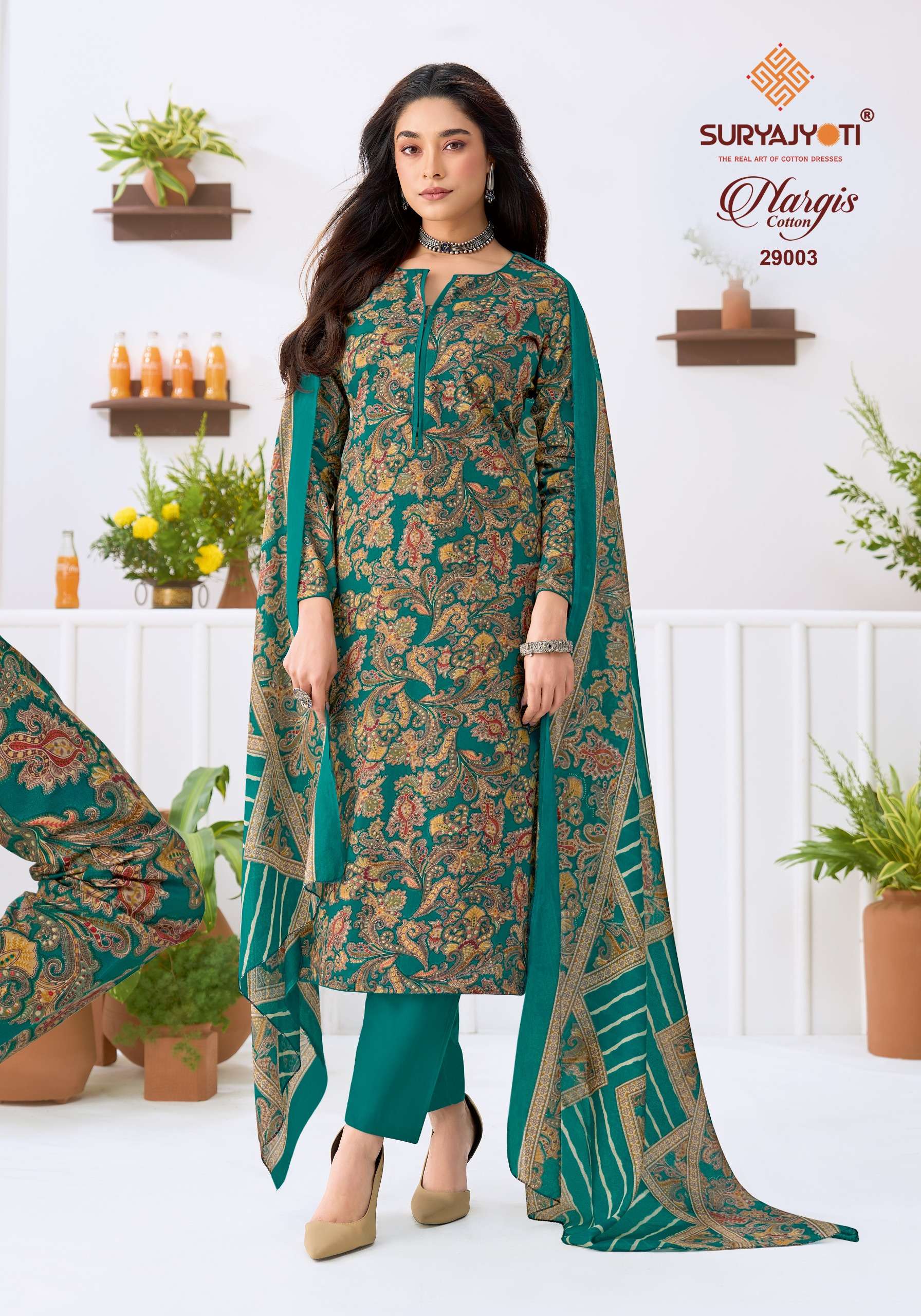 SURYAJYOTI NARGIS VOL 29 COTTON PRINTED WORKS LADIES SALWAR SUIT