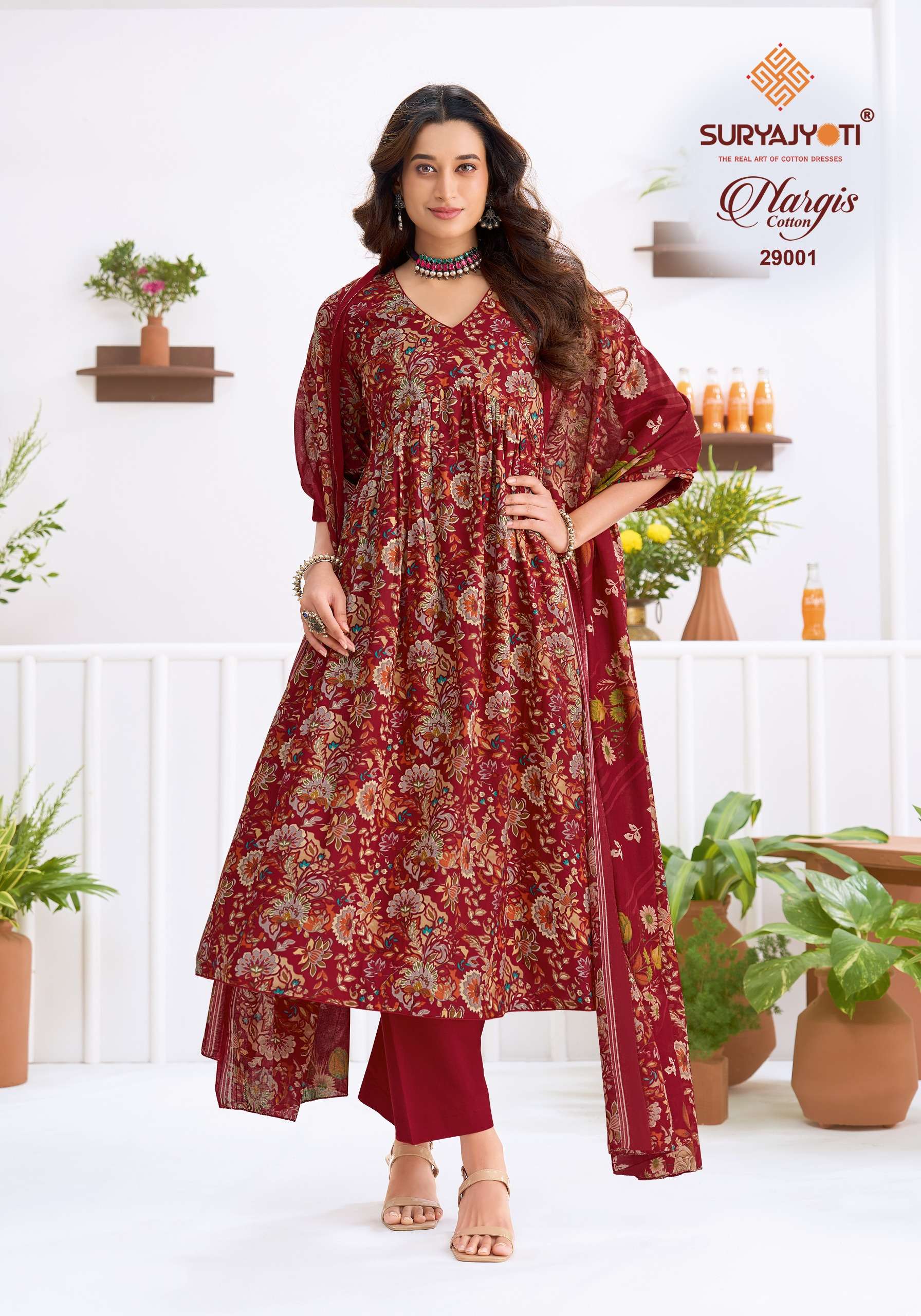 SURYAJYOTI NARGIS VOL 29 COTTON PRINTED WORKS LADIES SALWAR SUIT