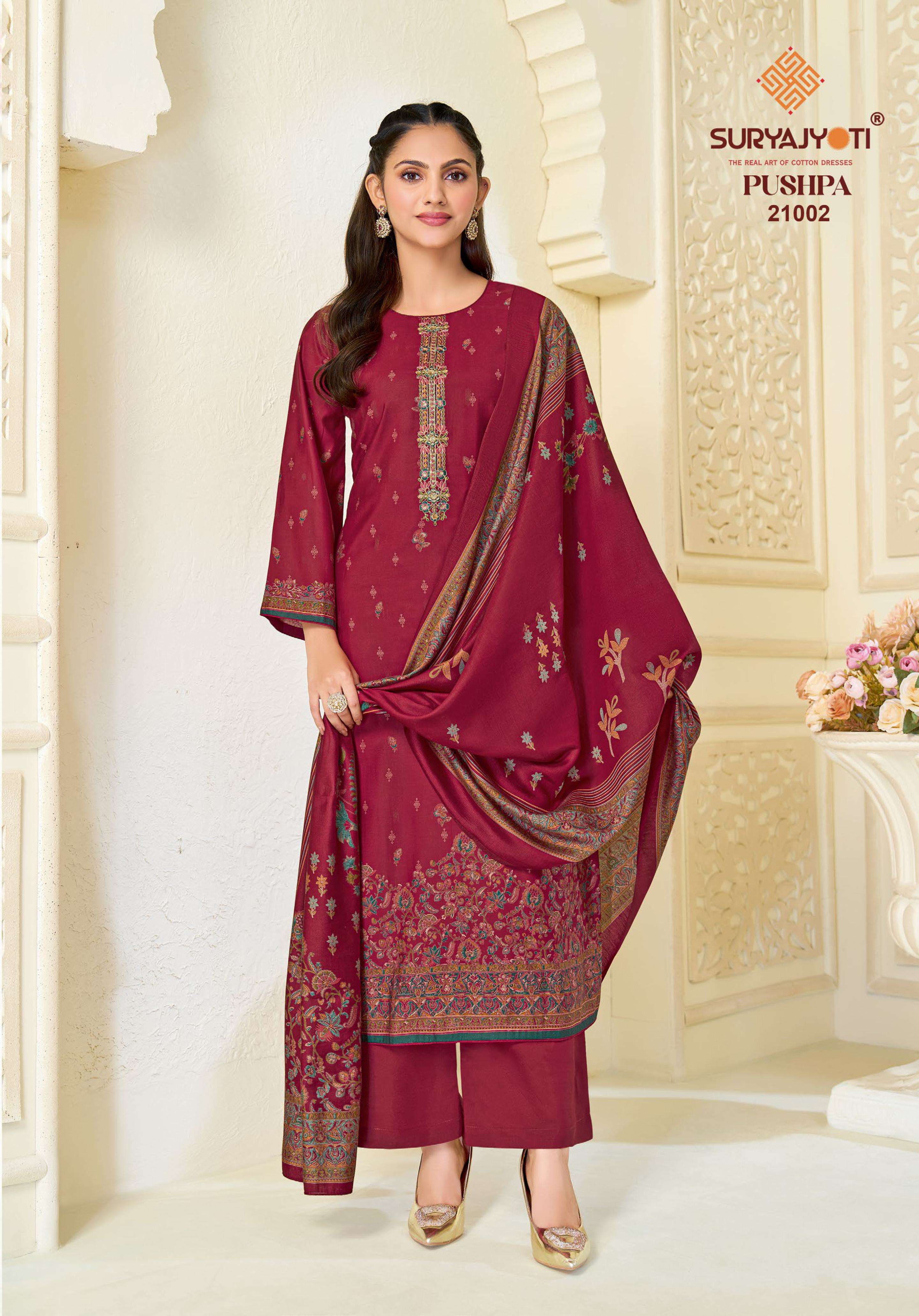 SURYAJYOTI PUSHPA VOL 21 MODAL PRINT WITH EMBROIDERY WORK SUIT