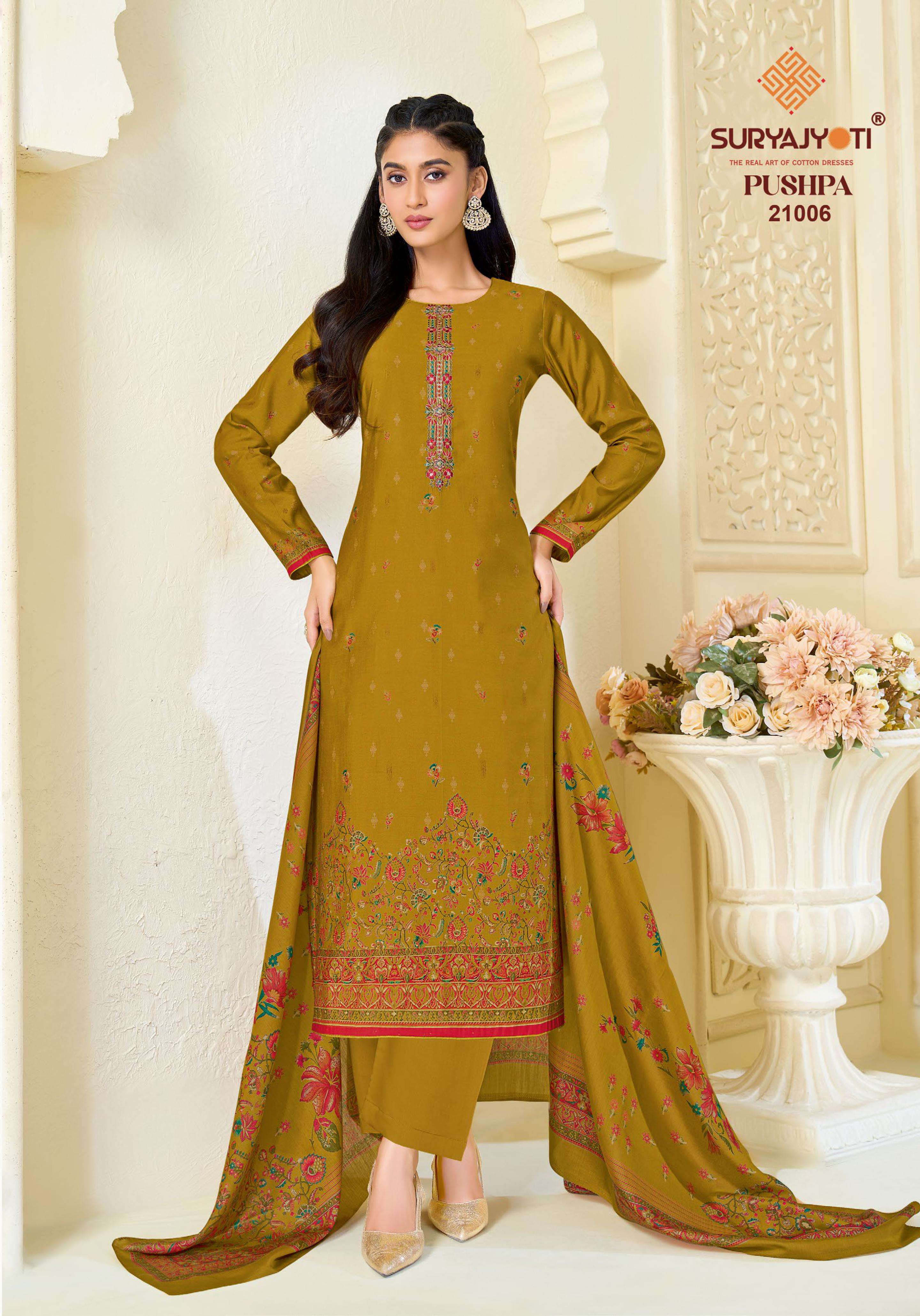 SURYAJYOTI PUSHPA VOL 21 MODAL PRINT WITH EMBROIDERY WORK SUIT