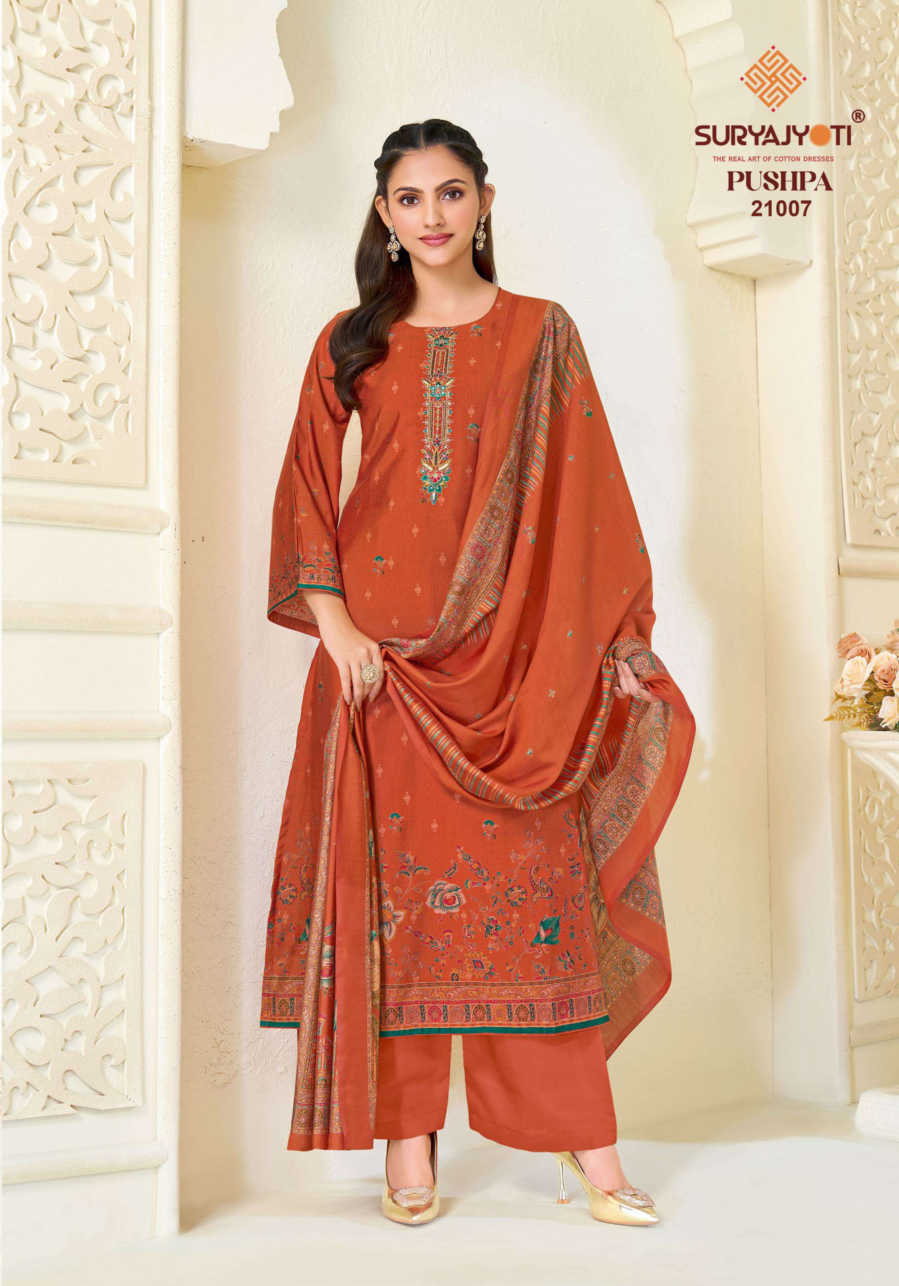 SURYAJYOTI PUSHPA VOL 21 MODAL PRINT WITH EMBROIDERY WORK SUIT