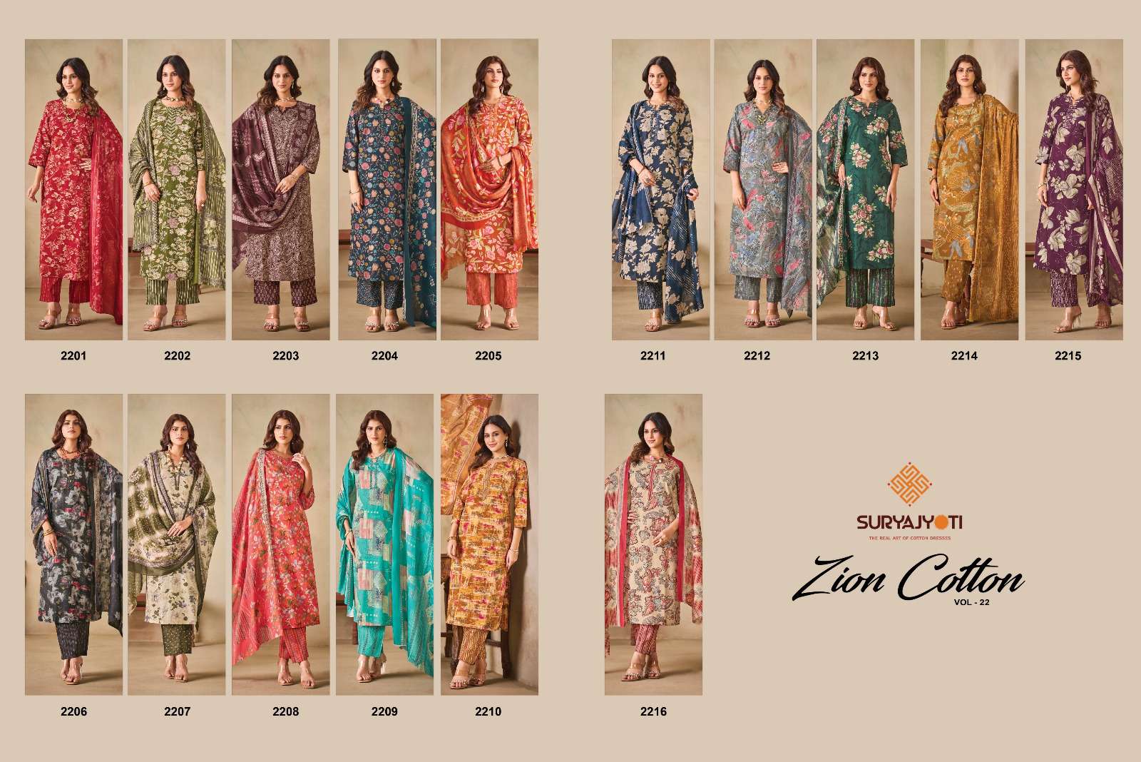 SURYAJYOTI ZION COTTON VOL 22 READY MADE COLLECTION 