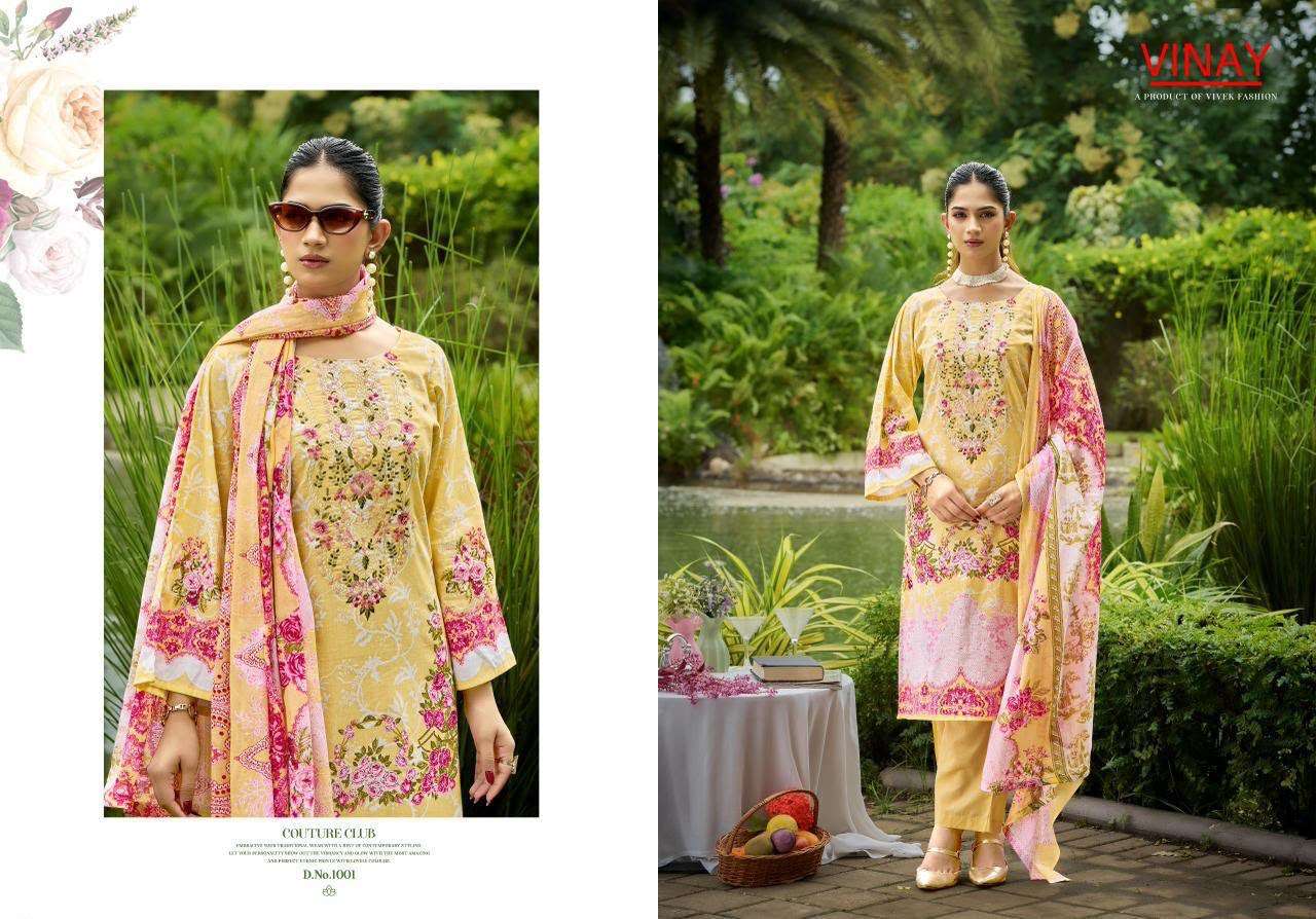 VINAY RIHAANA VOL 1 COTTON PRINT WITH FANCY WORK SUIT