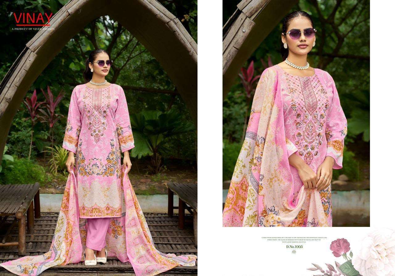 VINAY RIHAANA VOL 1 COTTON PRINT WITH FANCY WORK SUIT