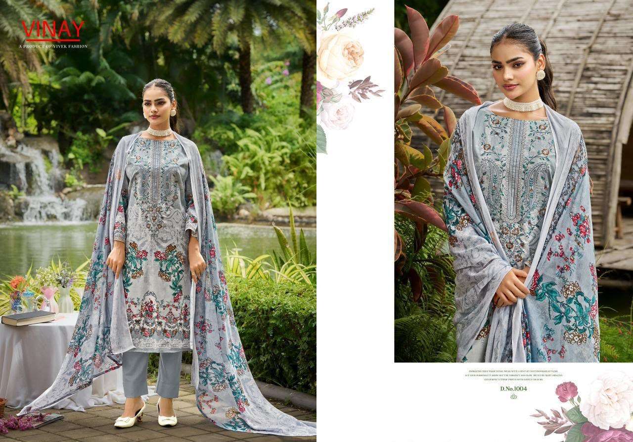 VINAY RIHAANA VOL 1 COTTON PRINT WITH FANCY WORK SUIT