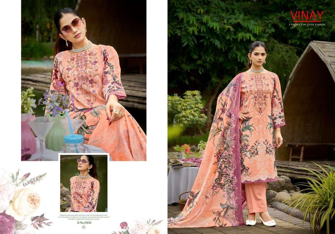 VINAY RIHAANA VOL 1 COTTON PRINT WITH FANCY WORK SUIT