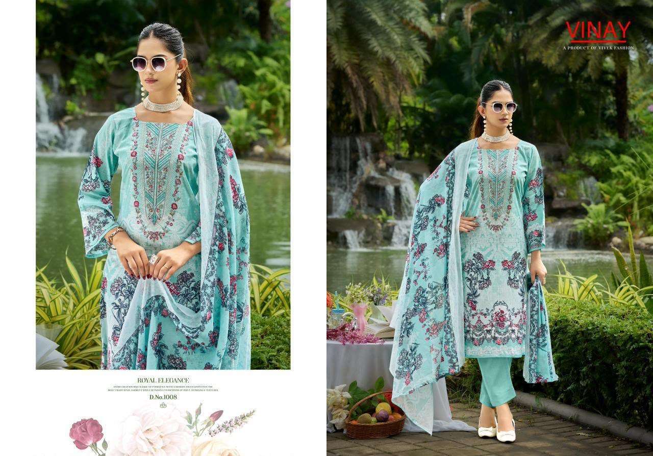 VINAY RIHAANA VOL 1 COTTON PRINT WITH FANCY WORK SUIT