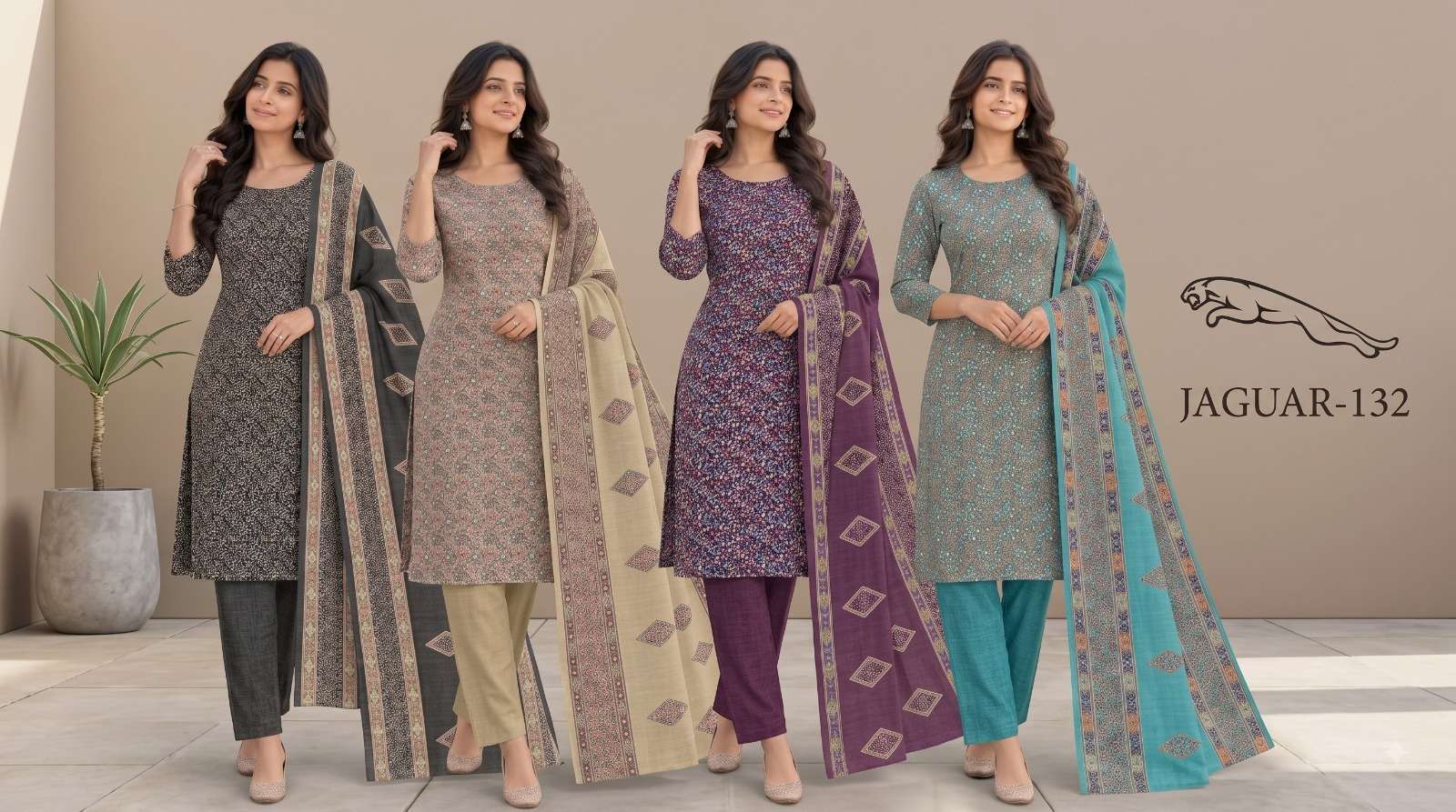 VISHWAM FABRICS JAGUAR VOL 3 CREPE DIGITAL PRINT UNSTITCH DRESS MATERIAL 
