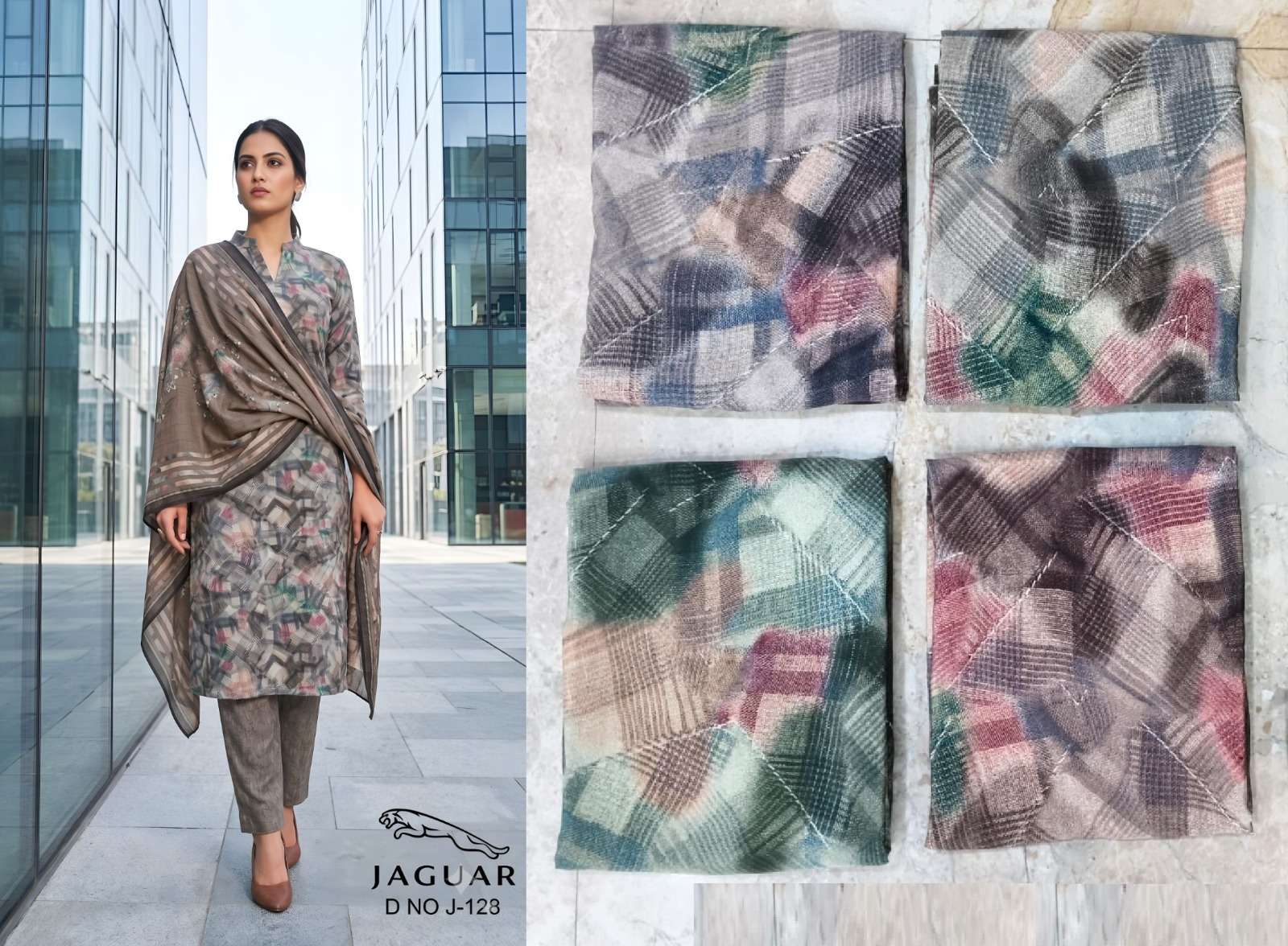 VISHWAM FABRICS JAGUAR VOL 3 CREPE DIGITAL PRINT UNSTITCH DRESS MATERIAL 