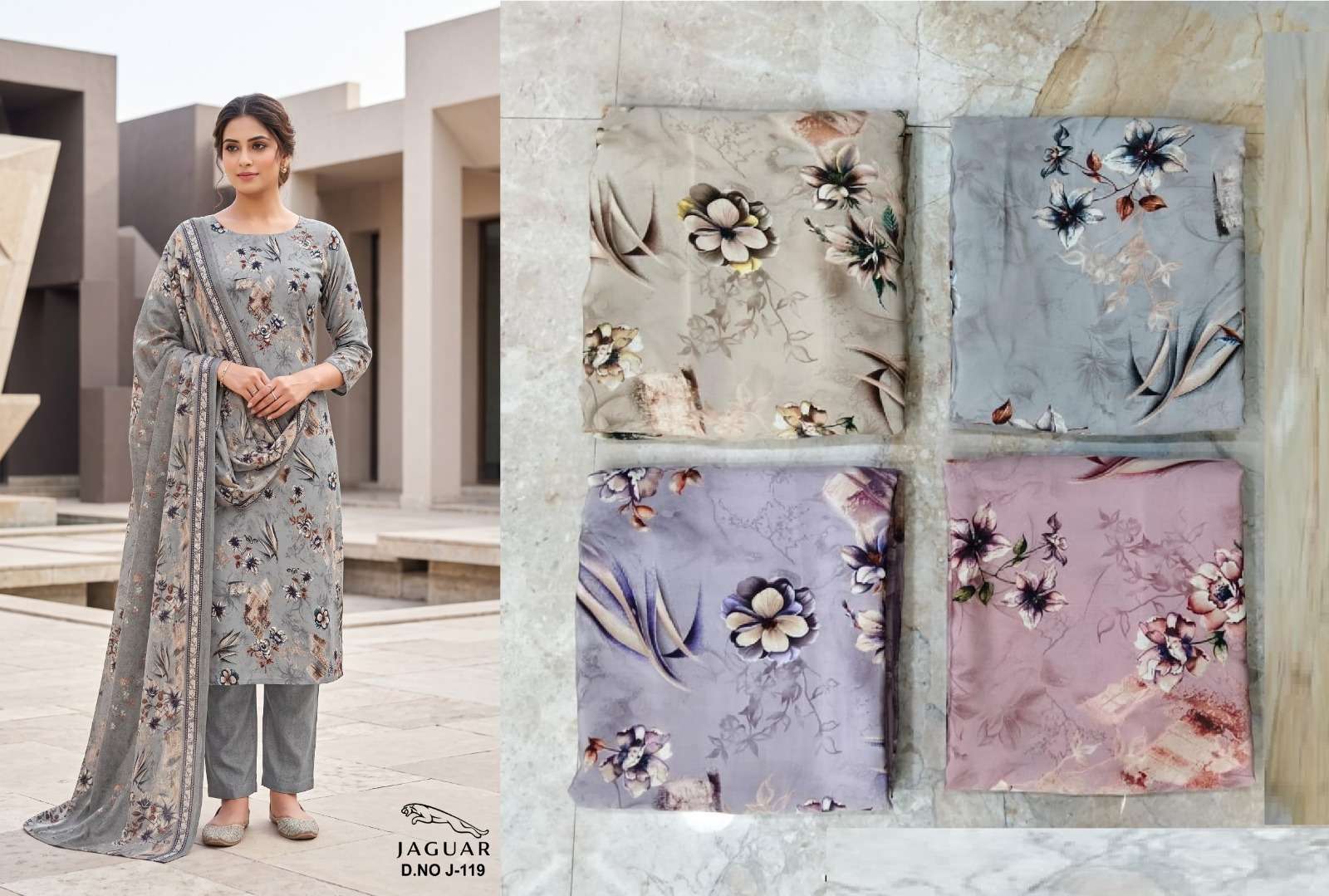 VISHWAM FABRICS JAGUAR VOL 3 CREPE DIGITAL PRINT UNSTITCH DRESS MATERIAL 
