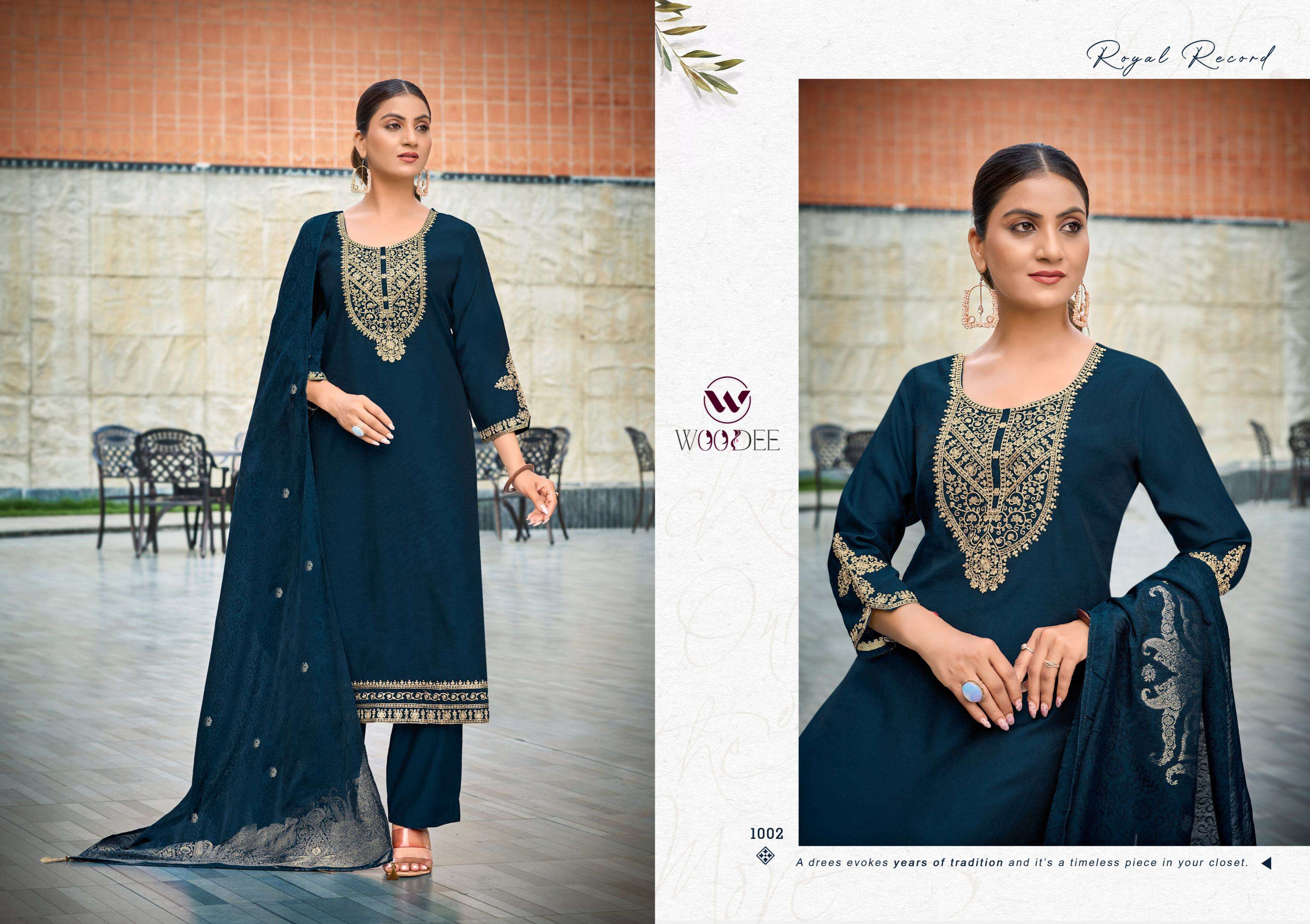 WOODEE VEDA VOL 2 VISCOSE FANCY EMBROIDERIES WORK LADIES 3PCS SET COLLECTION 