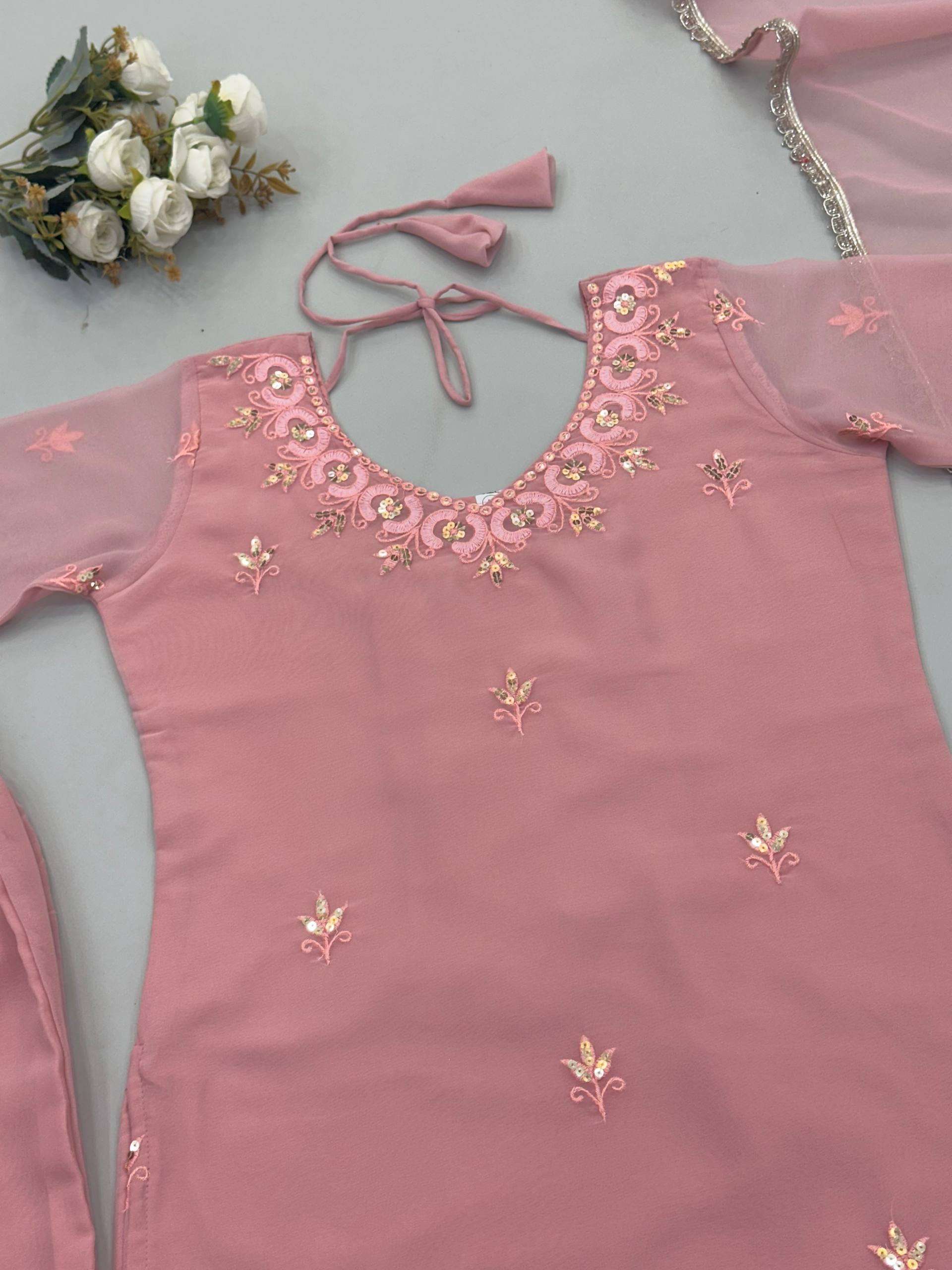 ZSR 3174 FOR GEORGETTE PREETY LOOK DESIGNER LADIES PARTY WEAR SUIT