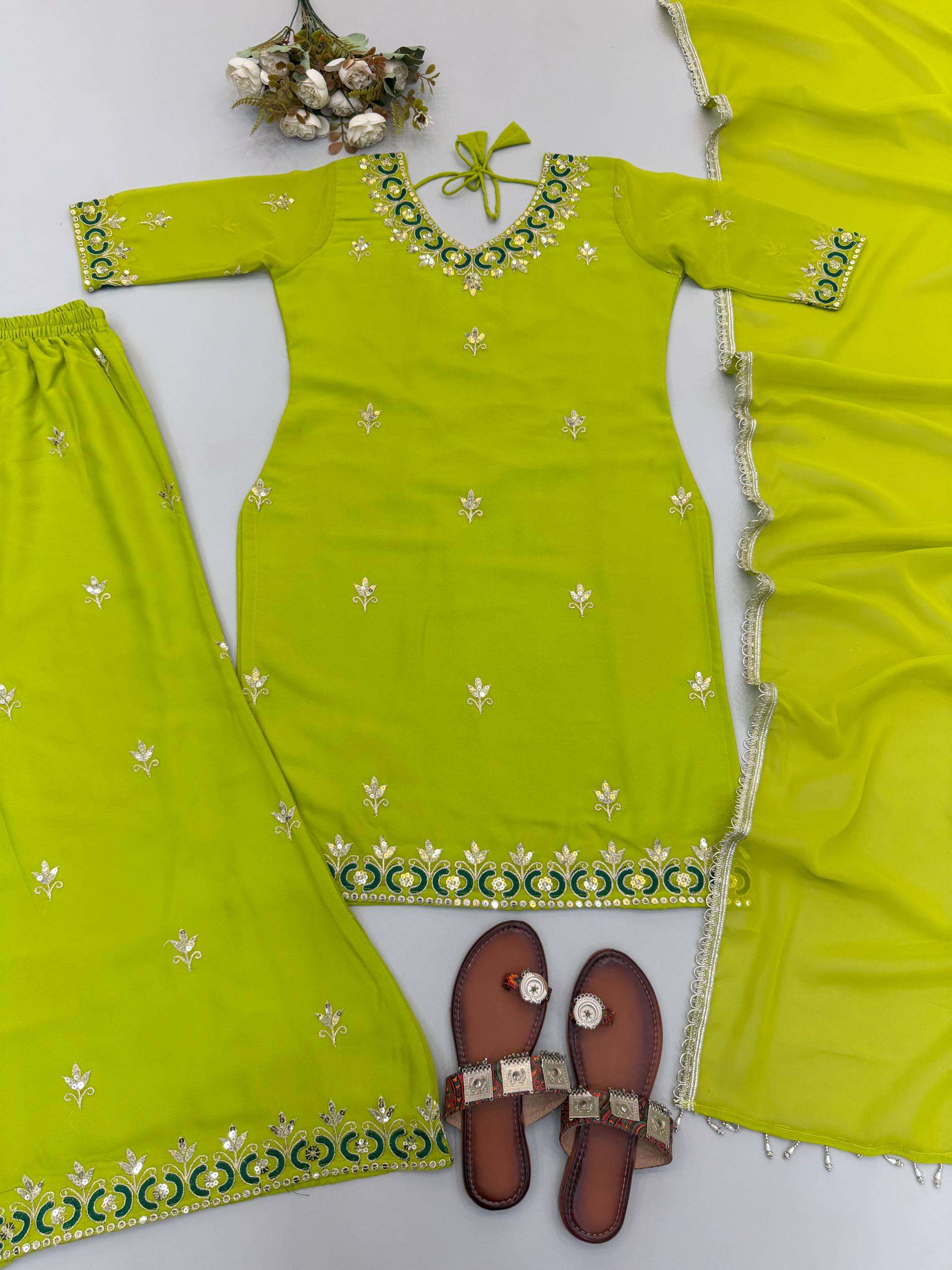 ZSR 3174 FOR GEORGETTE PREETY LOOK DESIGNER LADIES PARTY WEAR SUIT