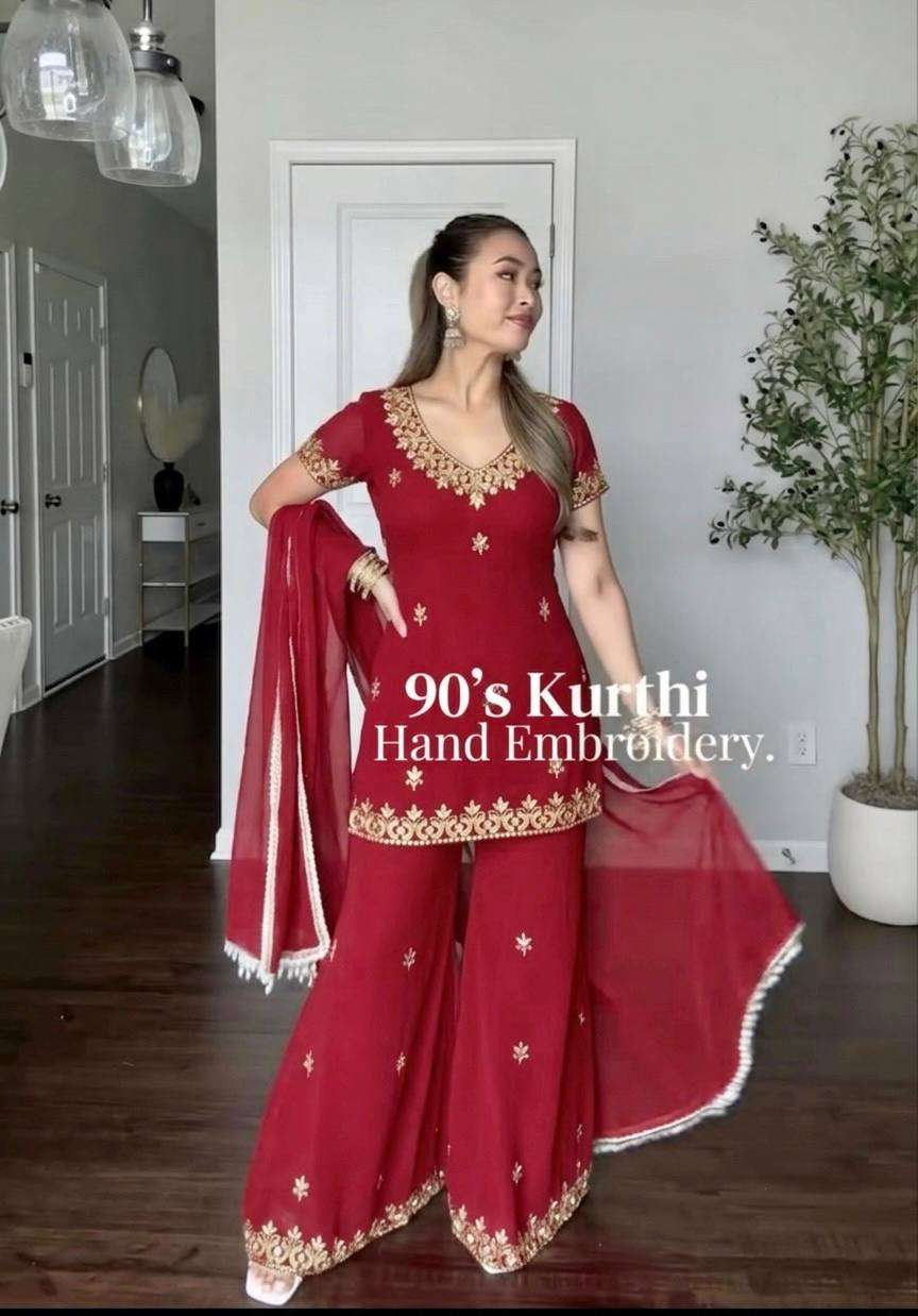 ZSR 3174 FOR GEORGETTE PREETY LOOK DESIGNER LADIES PARTY WEAR SUIT