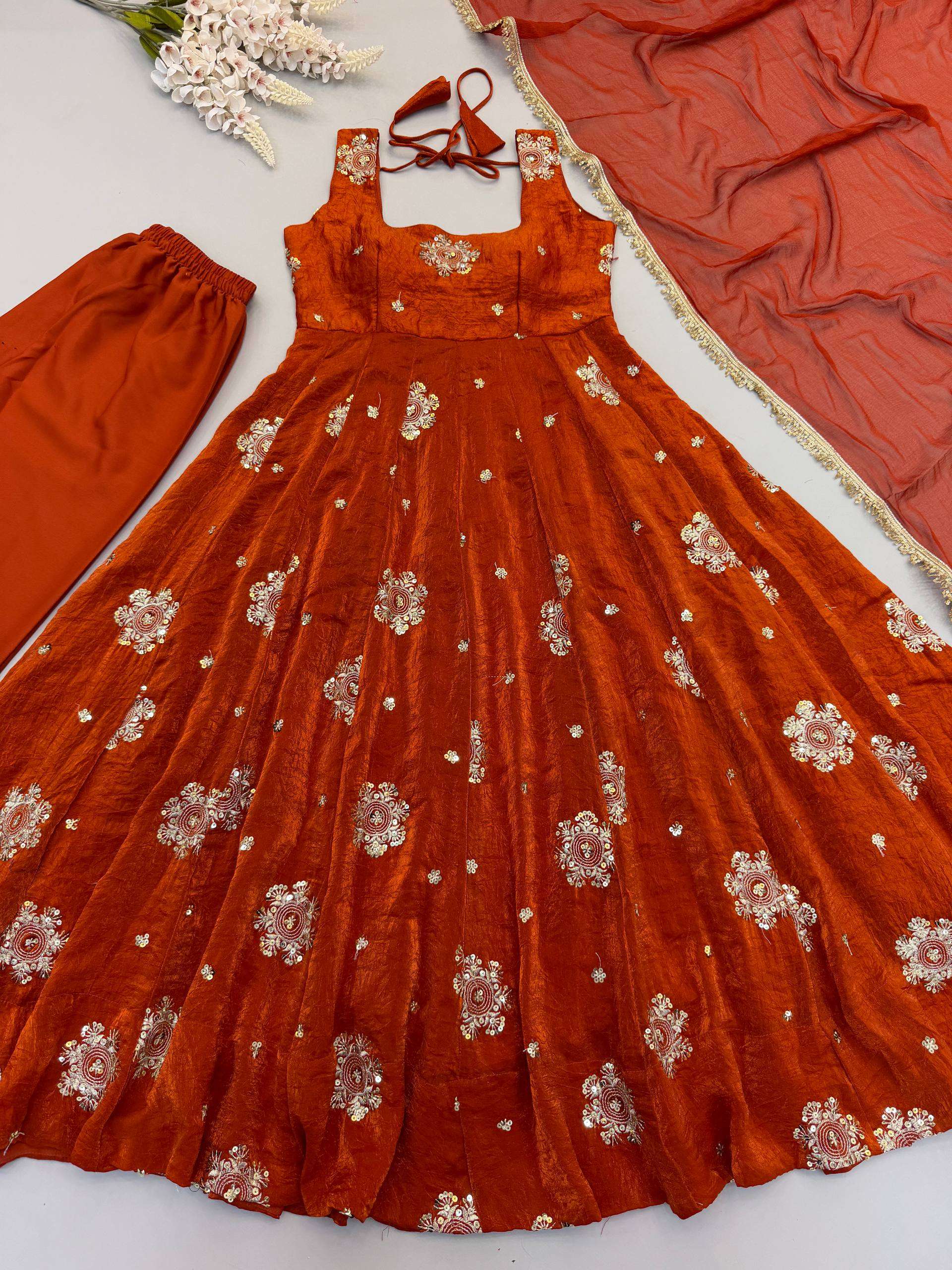 ZSR 3189 CRUSH FABRIC PREETY LOOK DESIGNER LADIES ETHNIC WEAR SUIT