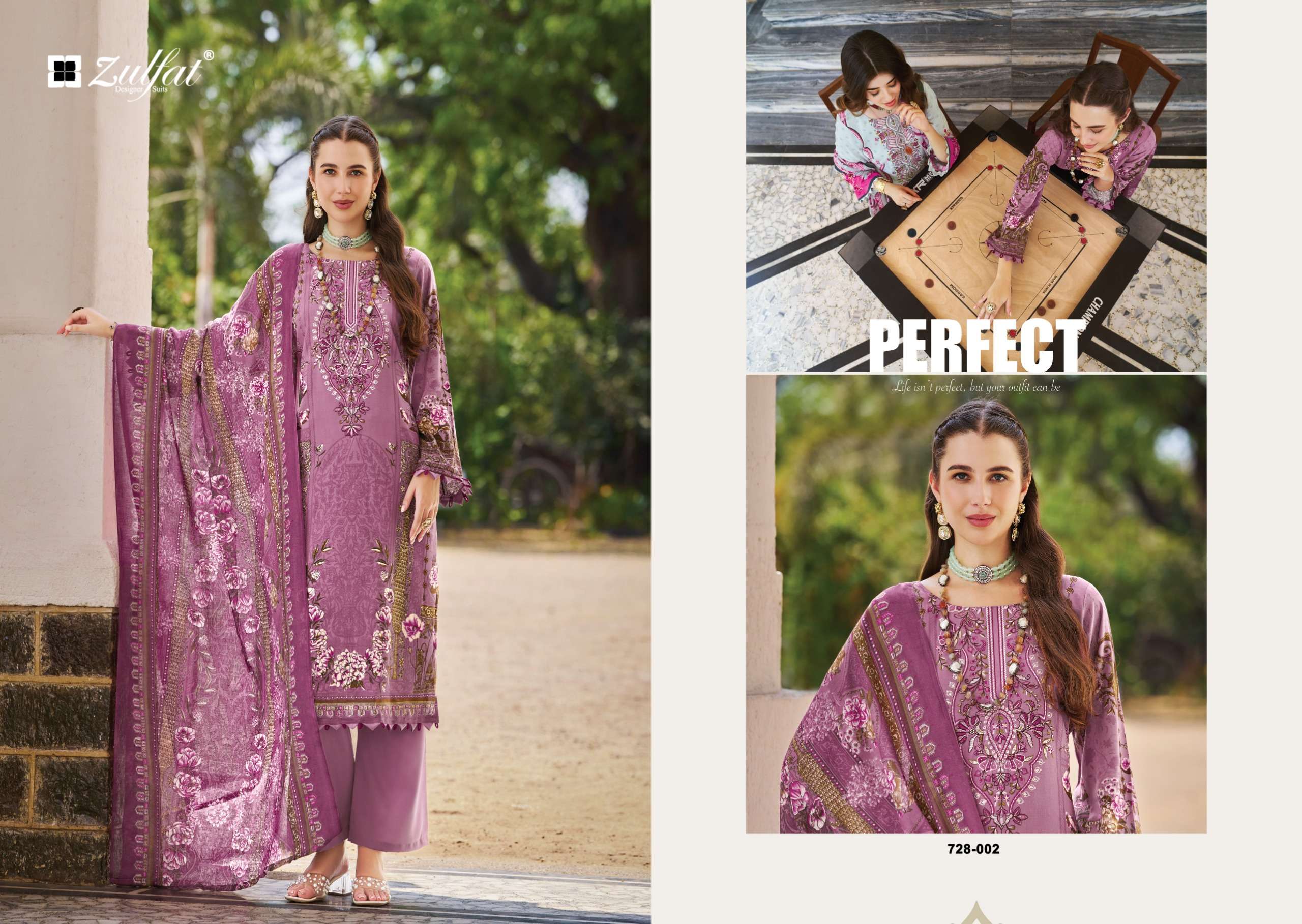 ZULFAT DESIGNER SUITS AFREEN JAM COTTON DIGITAL PRINT WITH FANCY WORK SUIT