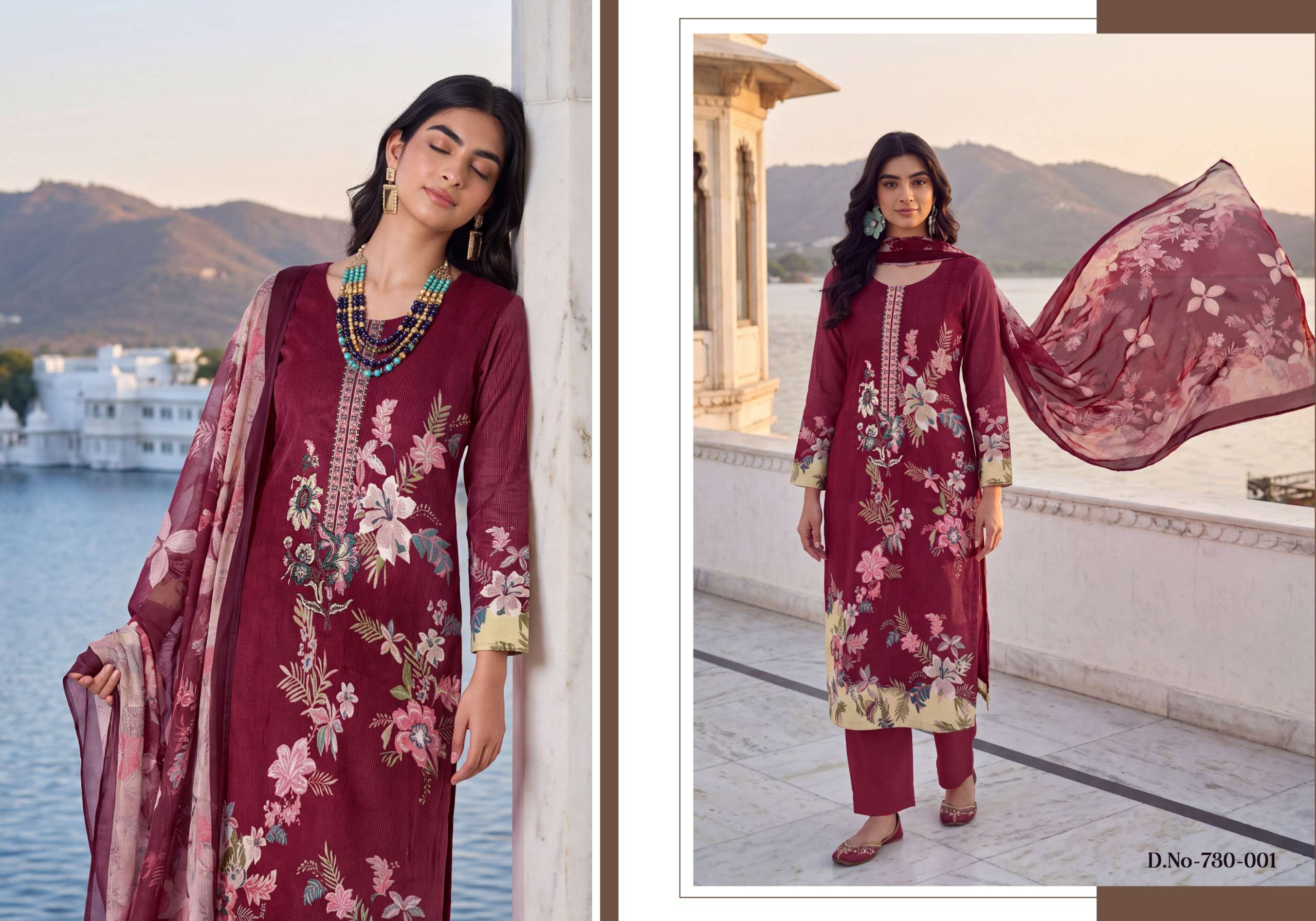 ZULFAT DESIGNER SUITS FAIZA JAM COTTON PRINT WITH FANCY EMBROIDERY WORK SUIT