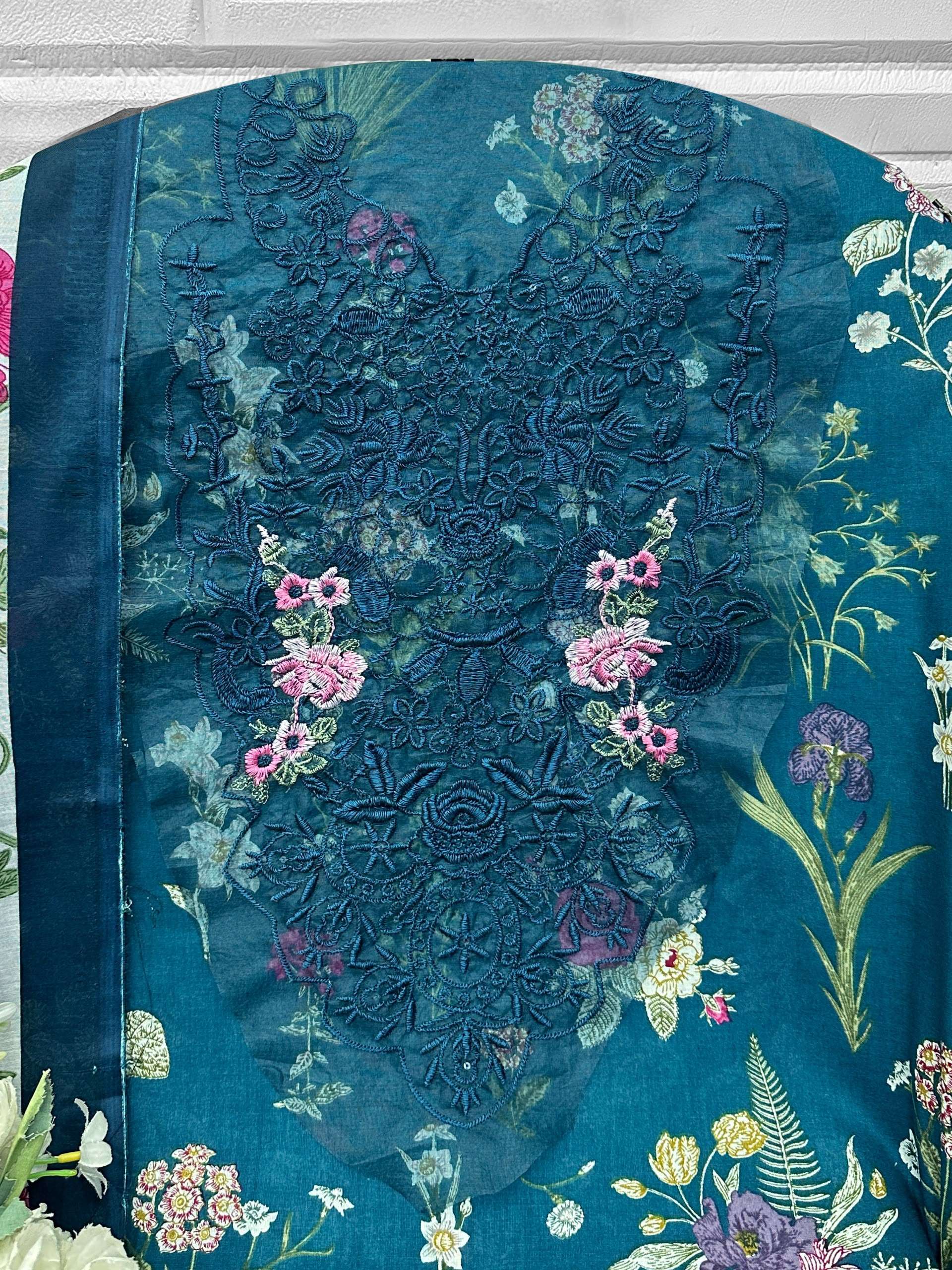 AASHA DESIGNER D NO 1235 & 1236 COTTON PRINT WITH PATCH EMBROIDERY WORK SALWAR KAMEEZ 