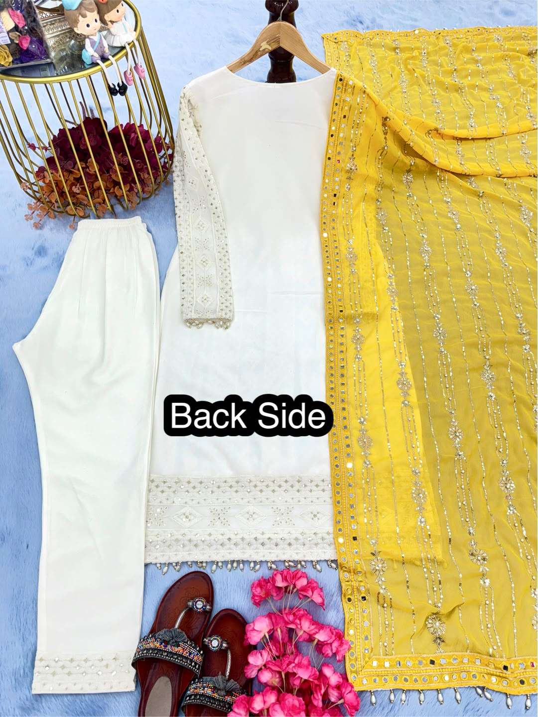AD 146 GEORGETTE BEAUTIFUL DESIGNER LOOK PARTY WEAR LADIES SUIT 