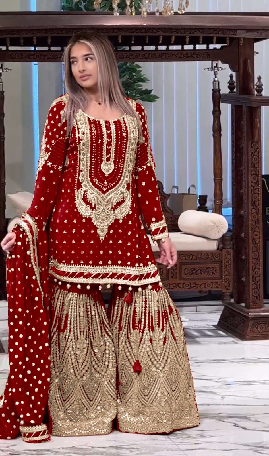 AD 210 GEORGETTE HEAVY EMBROIDERED DESIGNER WEDDING FUNCTION WEAR SUIT