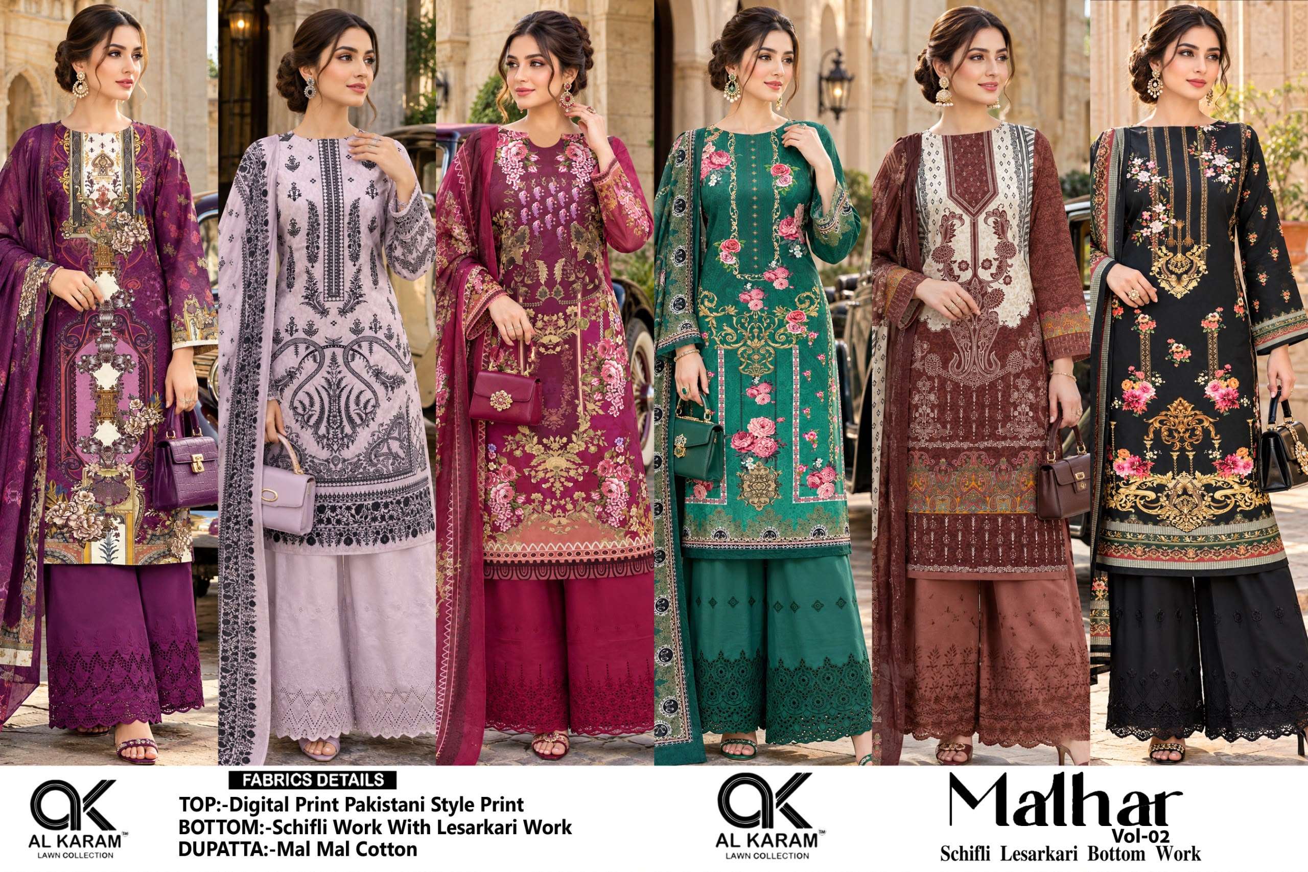AL KARAM MALHAR VOL 2 COTTON DIGITAL STYLE PRINT SALWAR SUIT