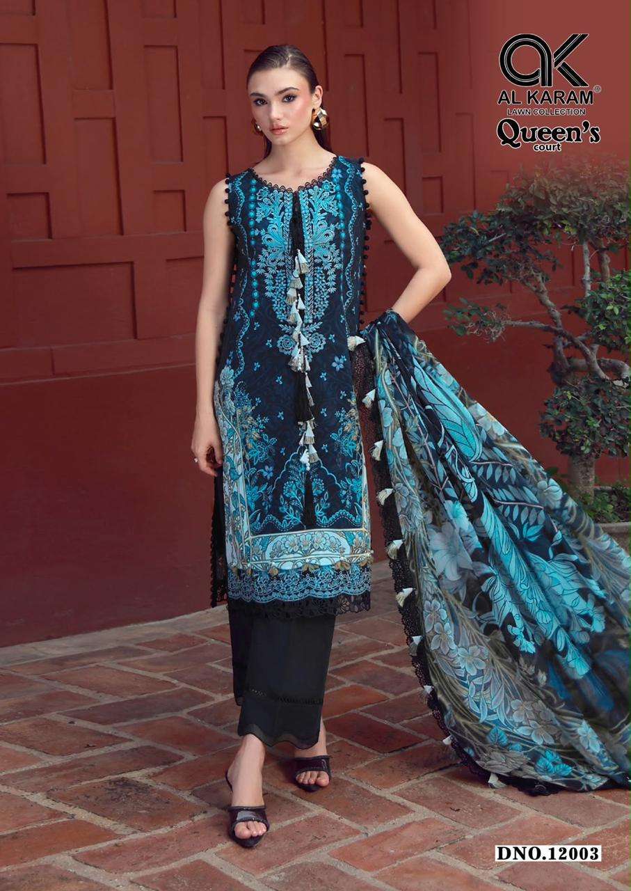 AL KARAM QUEENS COURT VOL 12 COTTON DIGITAL PRINTS SALWAR SUIT 