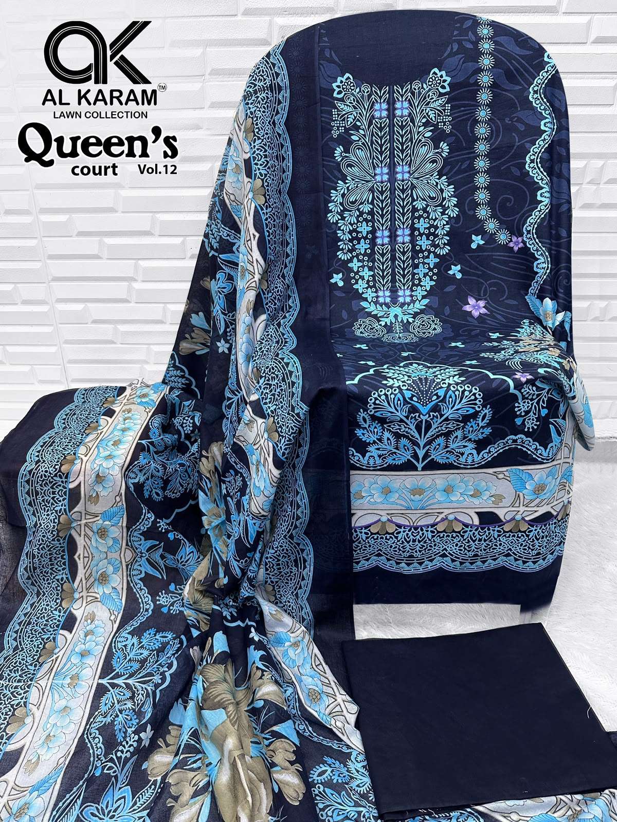 AL KARAM QUEENS COURT VOL 12 COTTON DIGITAL PRINTS SALWAR SUIT 
