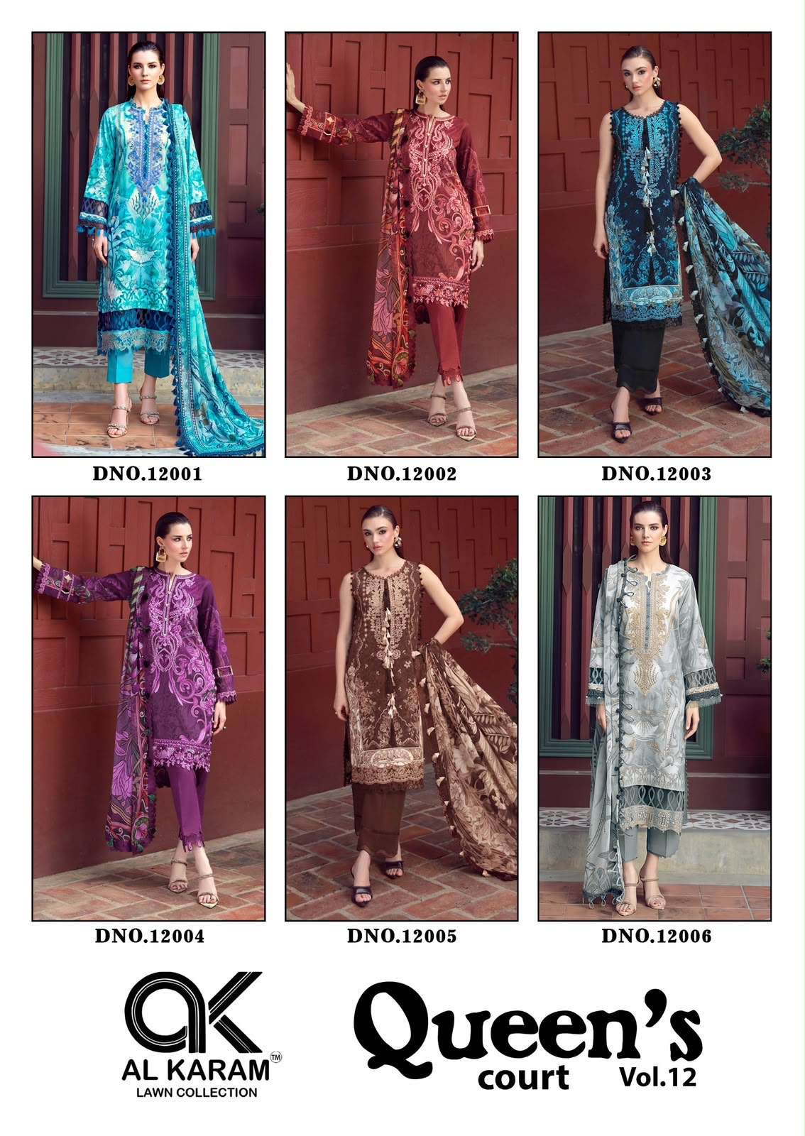 AL KARAM QUEENS COURT VOL 12 COTTON DIGITAL PRINTS SALWAR SUIT 