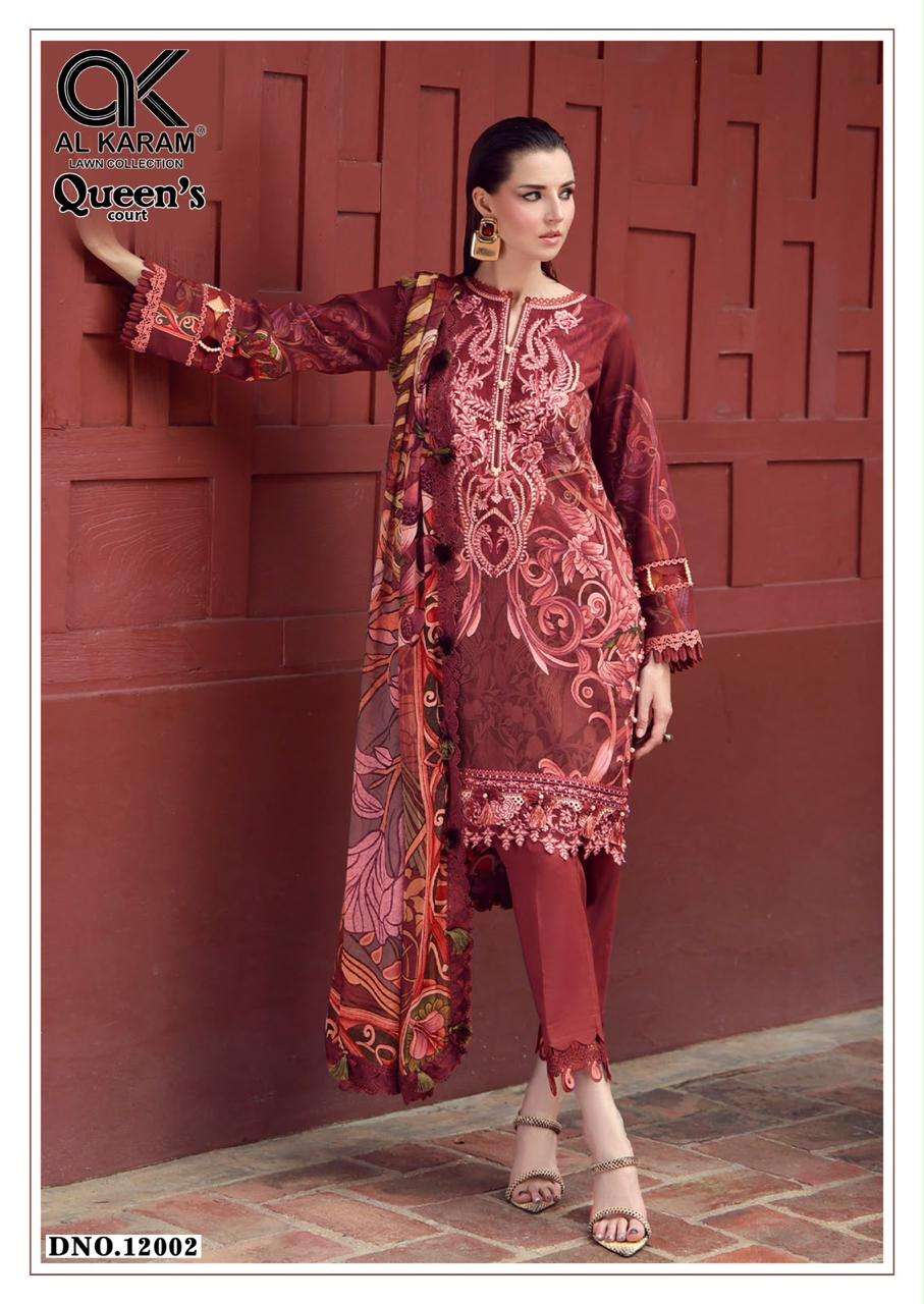 AL KARAM QUEENS COURT VOL 12 COTTON DIGITAL PRINTS SALWAR SUIT 