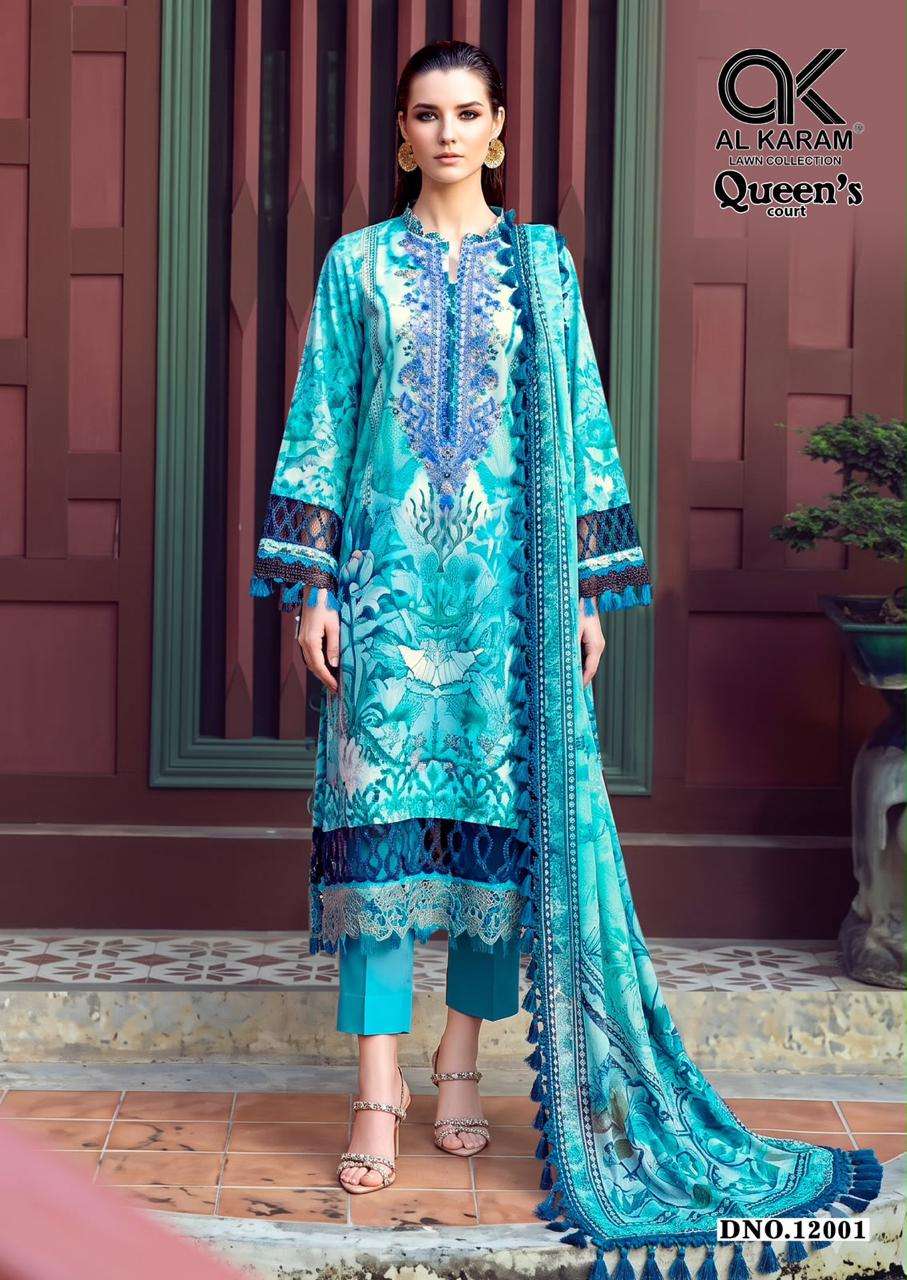 AL KARAM QUEENS COURT VOL 12 COTTON DIGITAL PRINTS SALWAR SUIT 