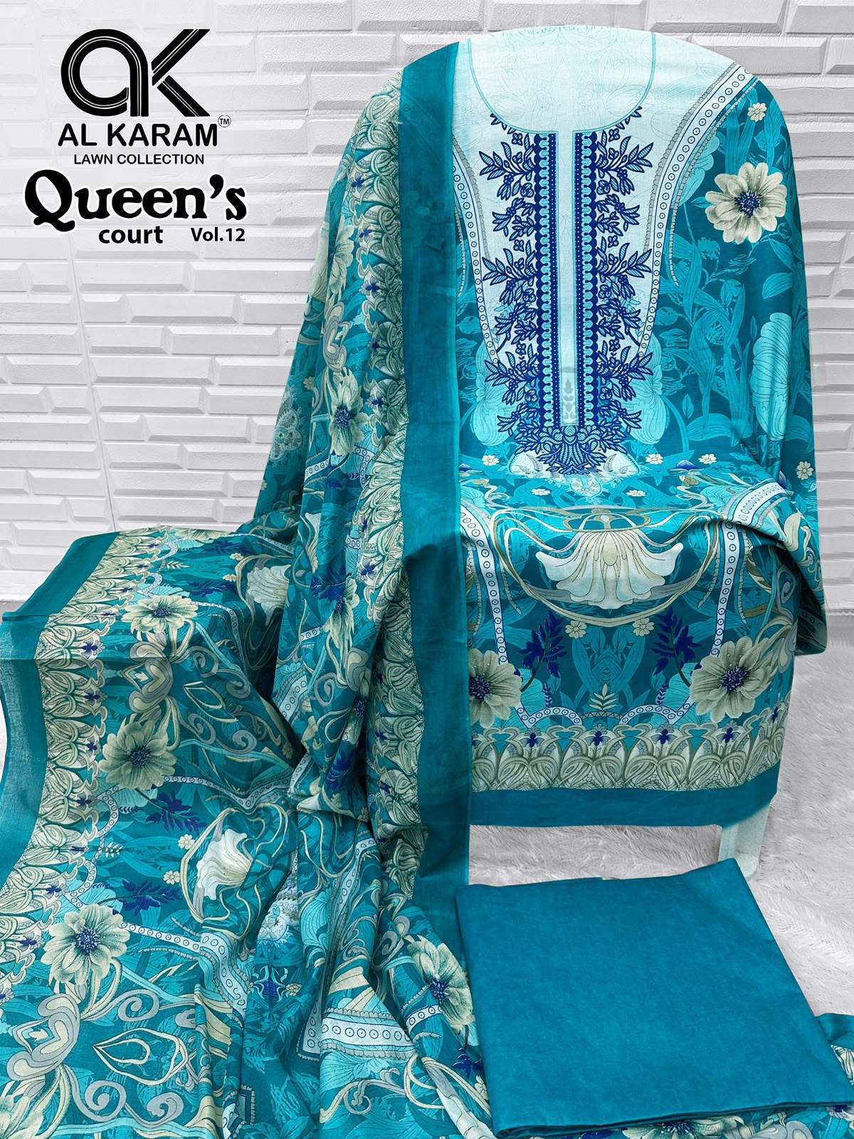 AL KARAM QUEENS COURT VOL 12 COTTON DIGITAL PRINTS SALWAR SUIT 