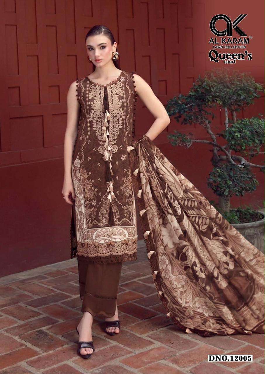 AL KARAM QUEENS COURT VOL 12 COTTON DIGITAL PRINTS SALWAR SUIT 