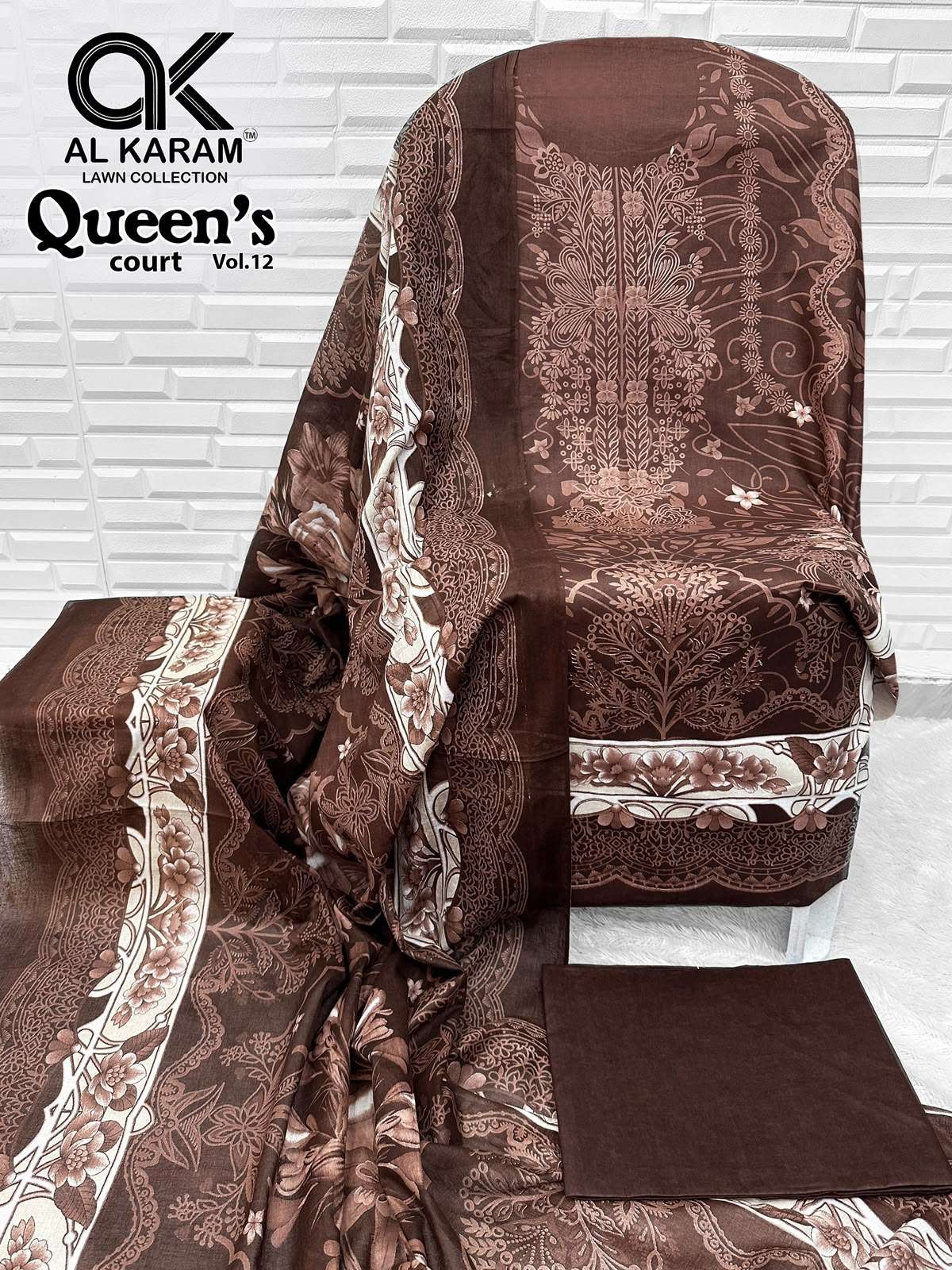 AL KARAM QUEENS COURT VOL 12 COTTON DIGITAL PRINTS SALWAR SUIT 