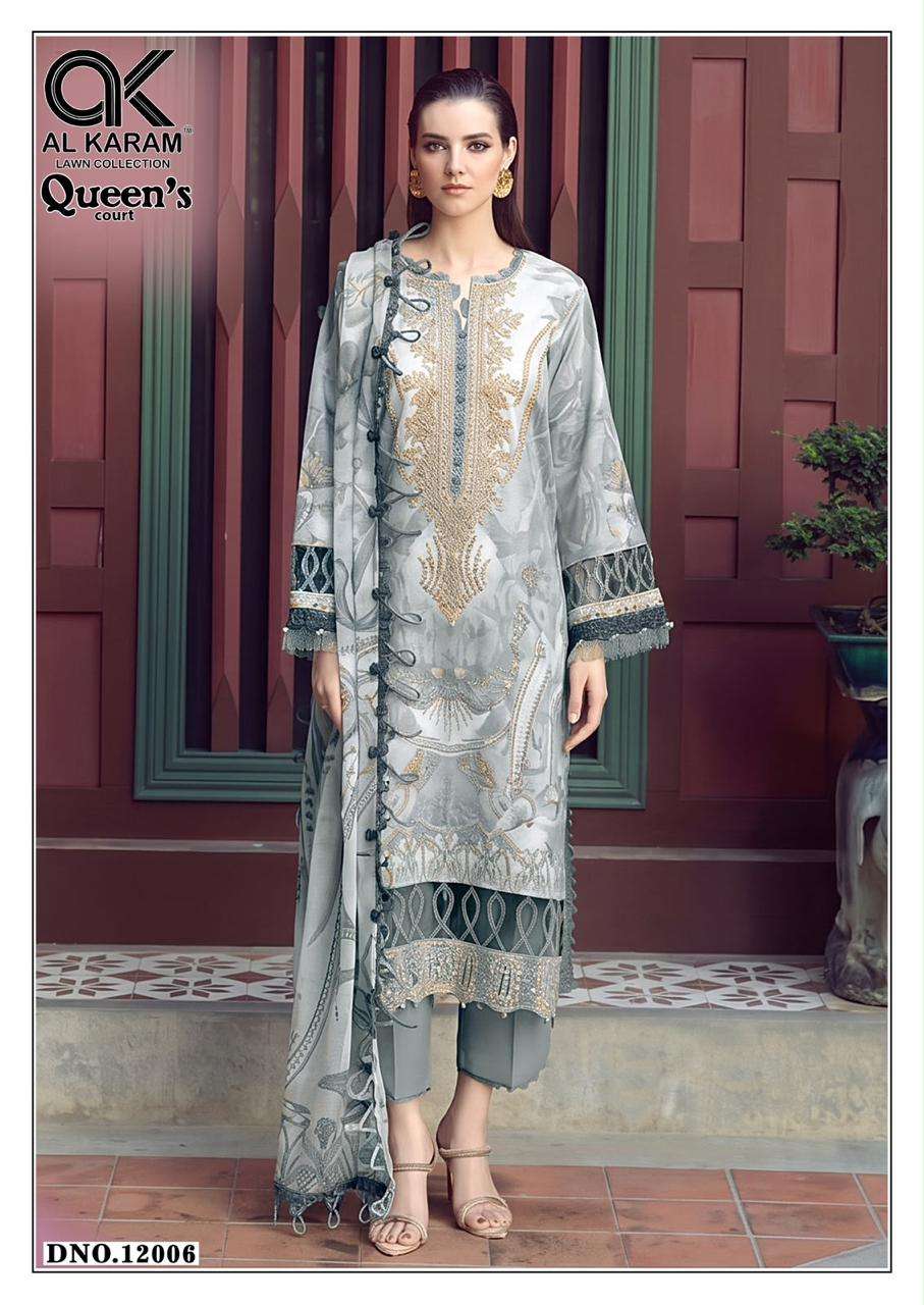 AL KARAM QUEENS COURT VOL 12 COTTON DIGITAL PRINTS SALWAR SUIT 