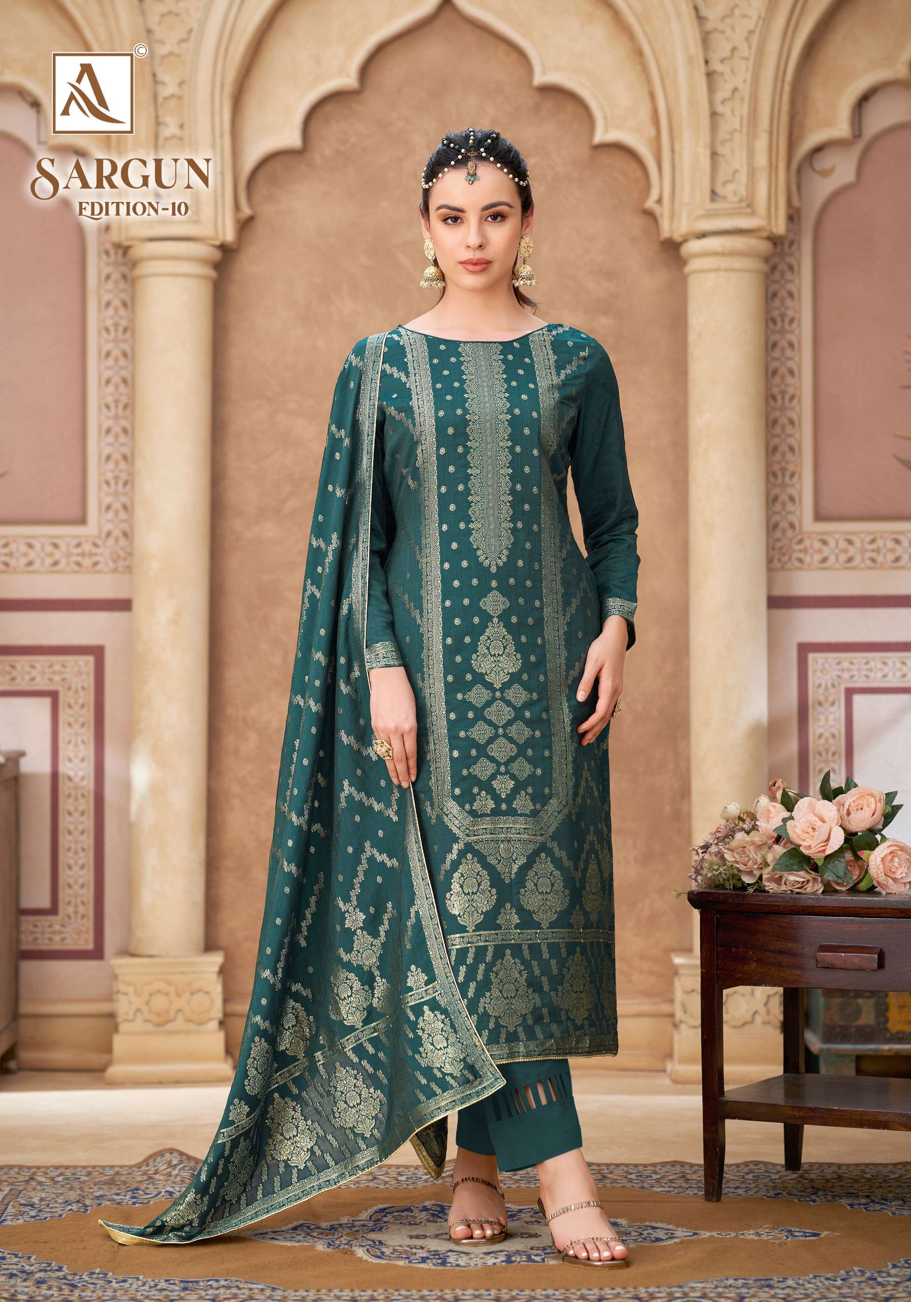 ALOK SUITS SARGUN VOL 10 VISCOSE JACQUARD DESIGNER WORK SUIT
