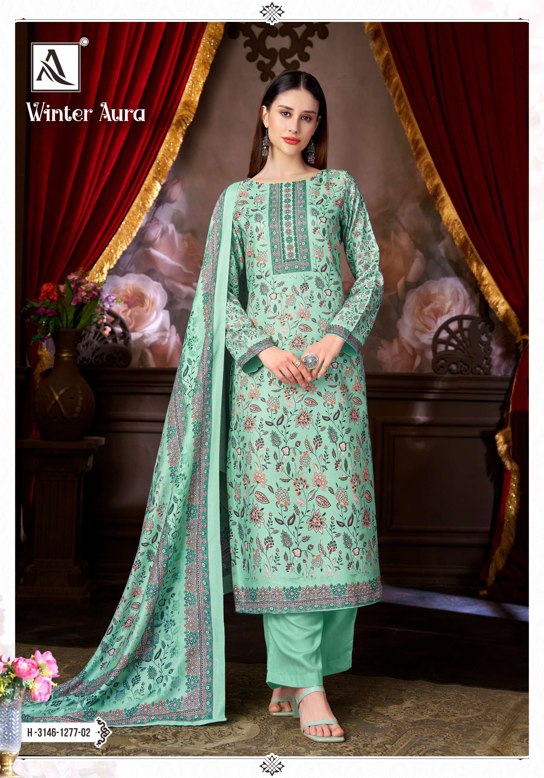ALOK SUITS WINTER AURA PASHMINA DIGITAL PRINT WITH SWAROVSKI WORK SUIT