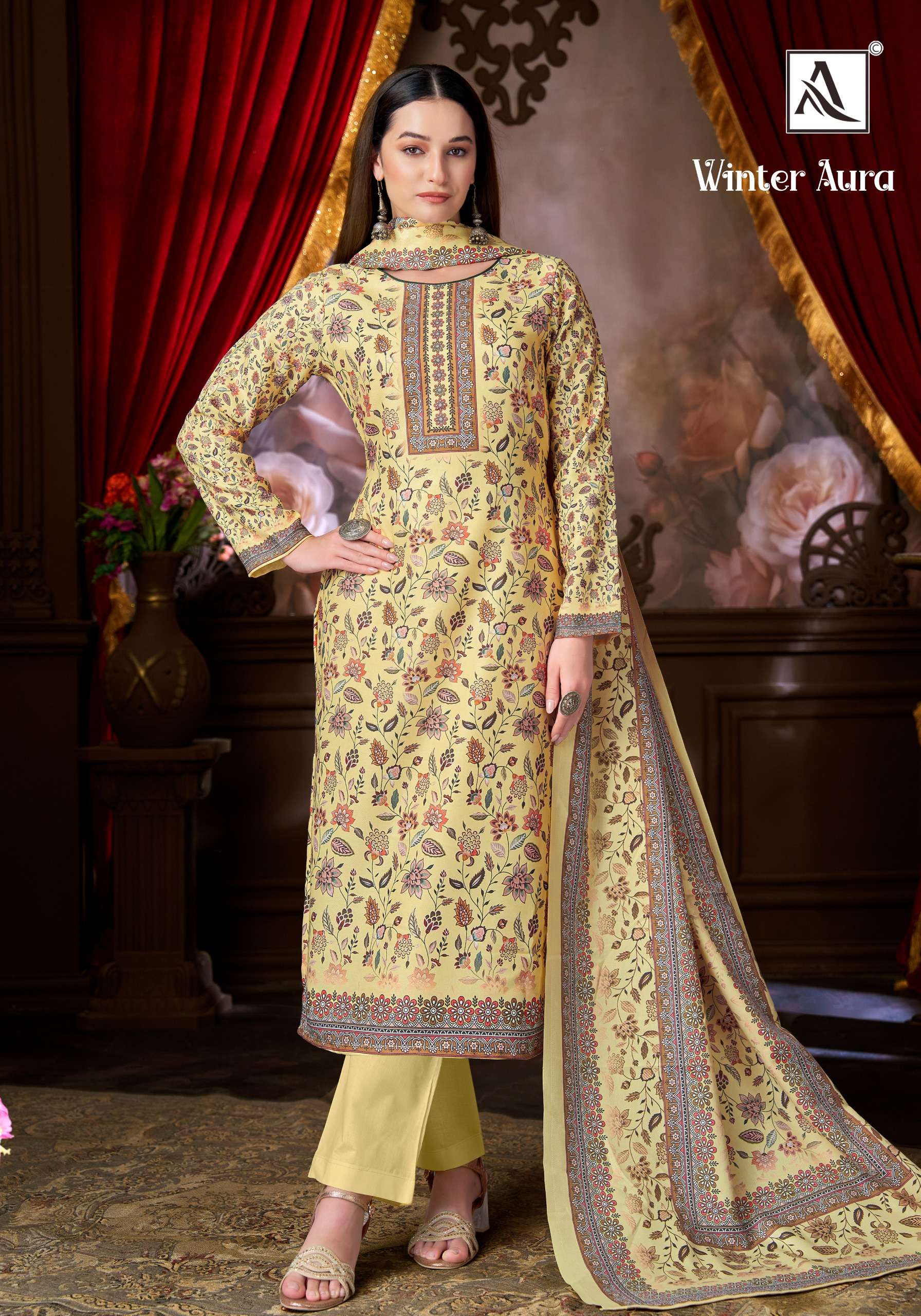 ALOK SUITS WINTER AURA PASHMINA DIGITAL PRINT WITH SWAROVSKI WORK SUIT