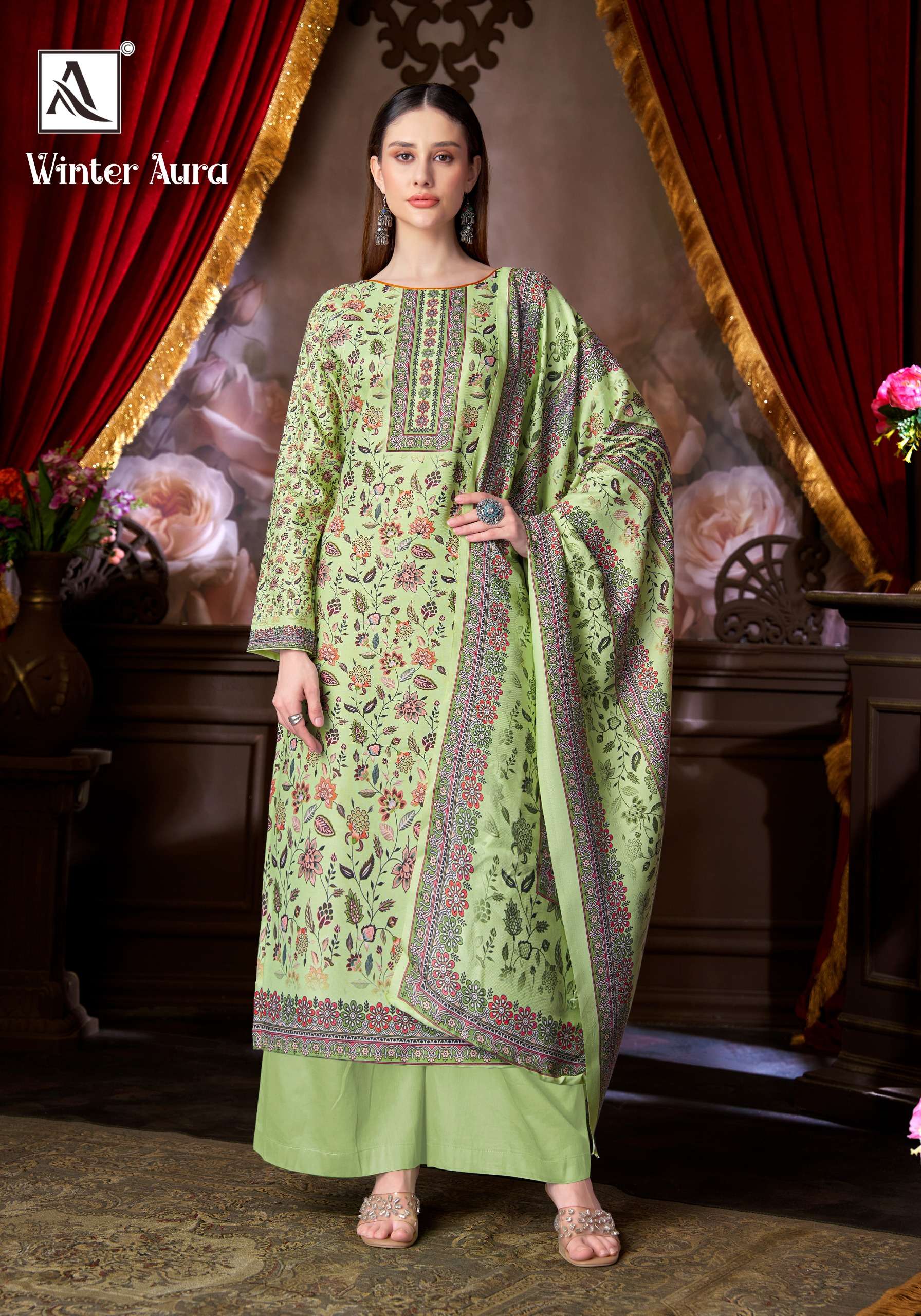 ALOK SUITS WINTER AURA PASHMINA DIGITAL PRINT WITH SWAROVSKI WORK SUIT