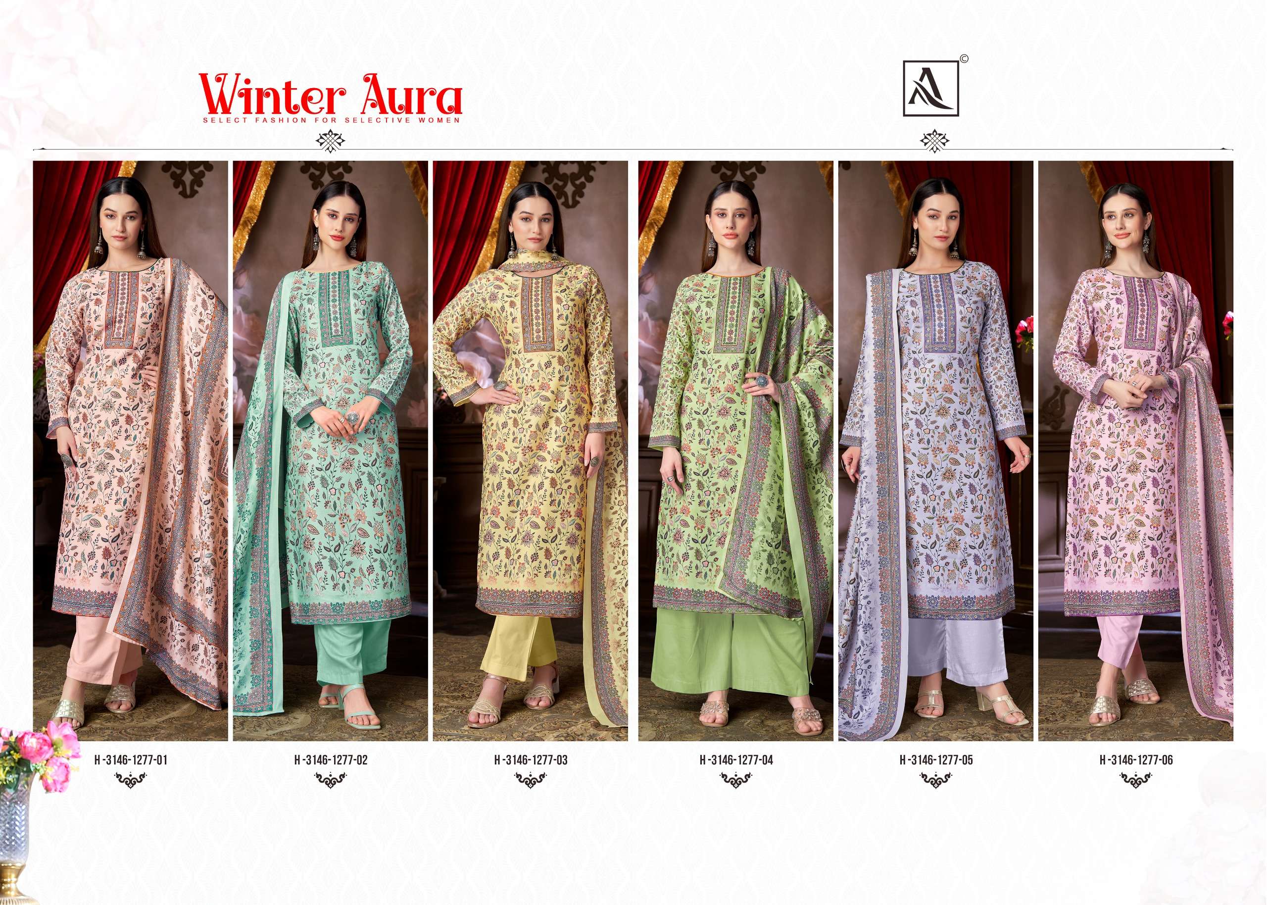 ALOK SUITS WINTER AURA PASHMINA DIGITAL PRINT WITH SWAROVSKI WORK SUIT