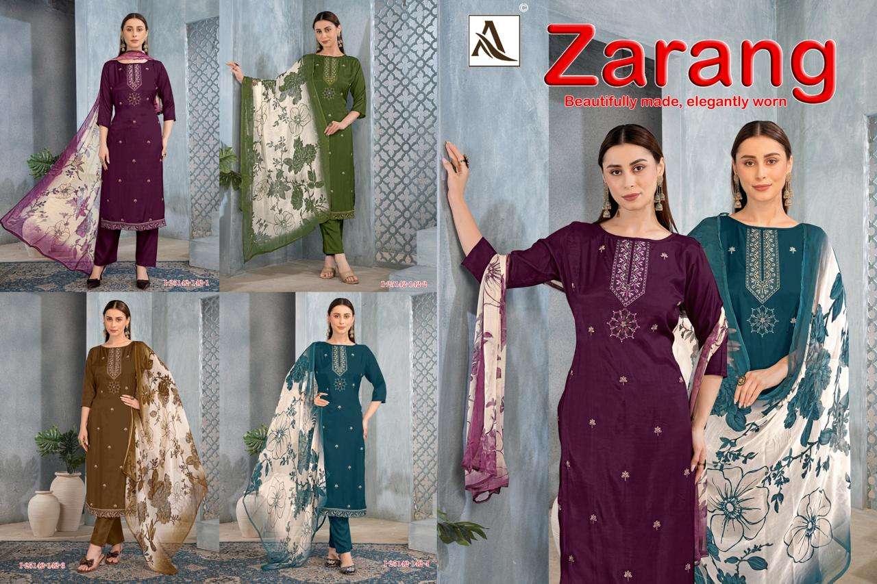 ALOK SUITS ZARANG VISCOSE DIGITAL PRINT WITH EMBRODERY WORK SUIT