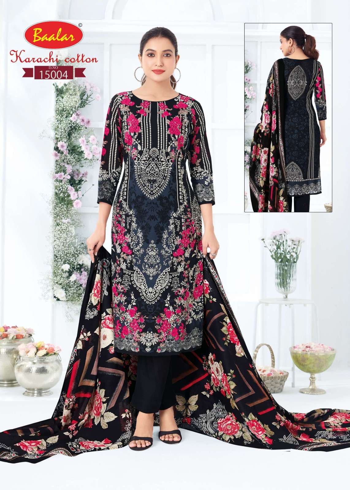 BAALAR KARACHI COTTON VOL 15 LAWN COTTON PRINTED SALWAR SUIT
