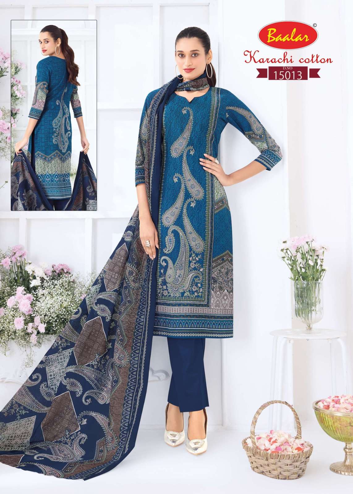 BAALAR KARACHI COTTON VOL 15 LAWN COTTON PRINTED SALWAR SUIT