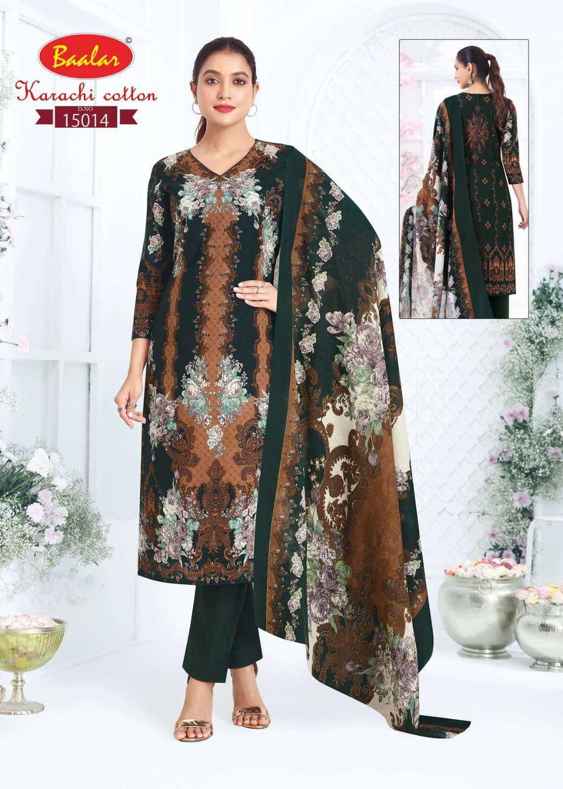 BAALAR KARACHI COTTON VOL 15 LAWN COTTON PRINTED SALWAR SUIT