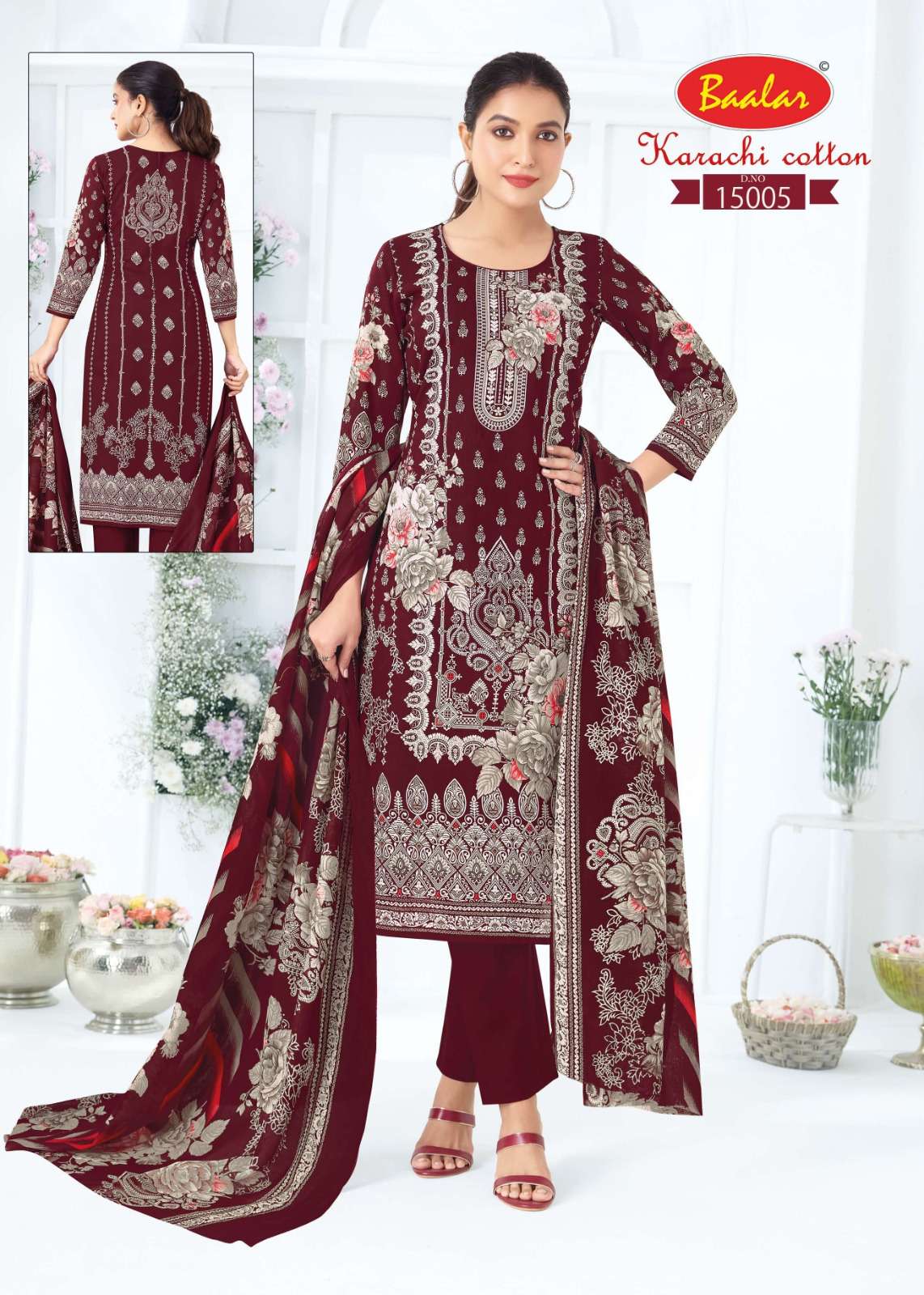 BAALAR KARACHI COTTON VOL 15 LAWN COTTON PRINTED SALWAR SUIT