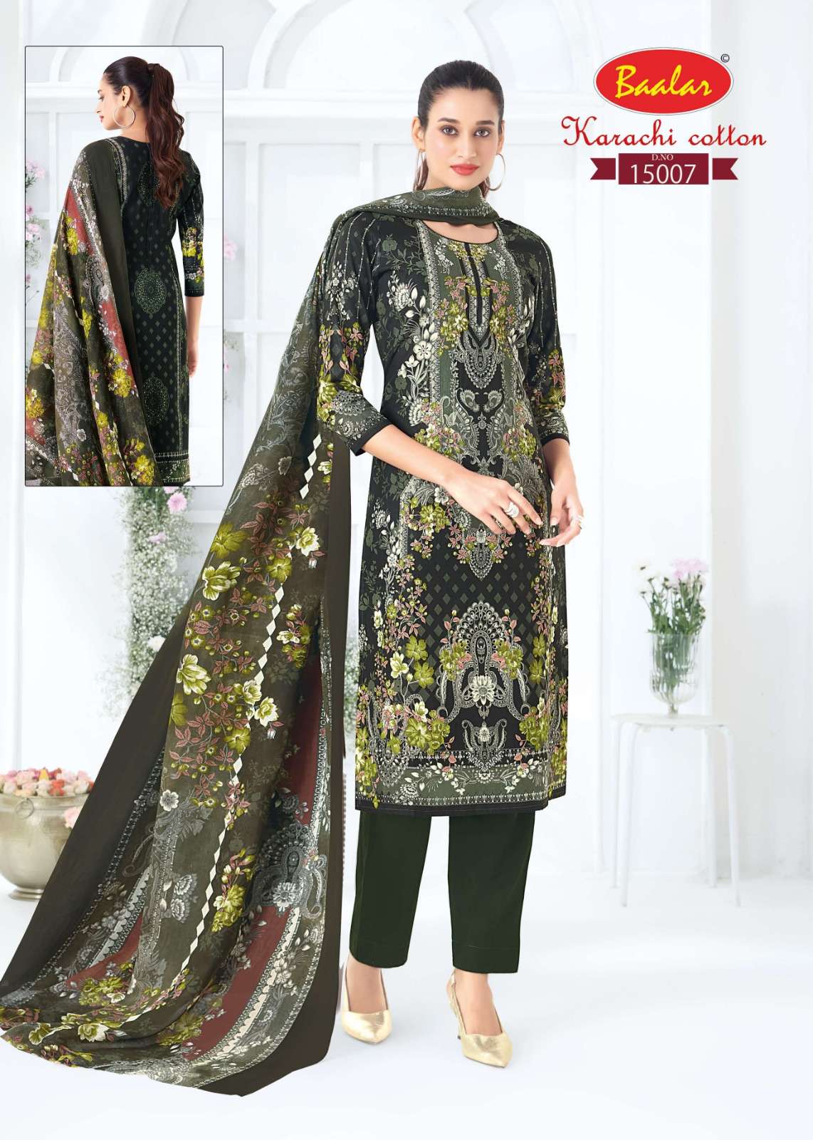 BAALAR KARACHI COTTON VOL 15 LAWN COTTON PRINTED SALWAR SUIT