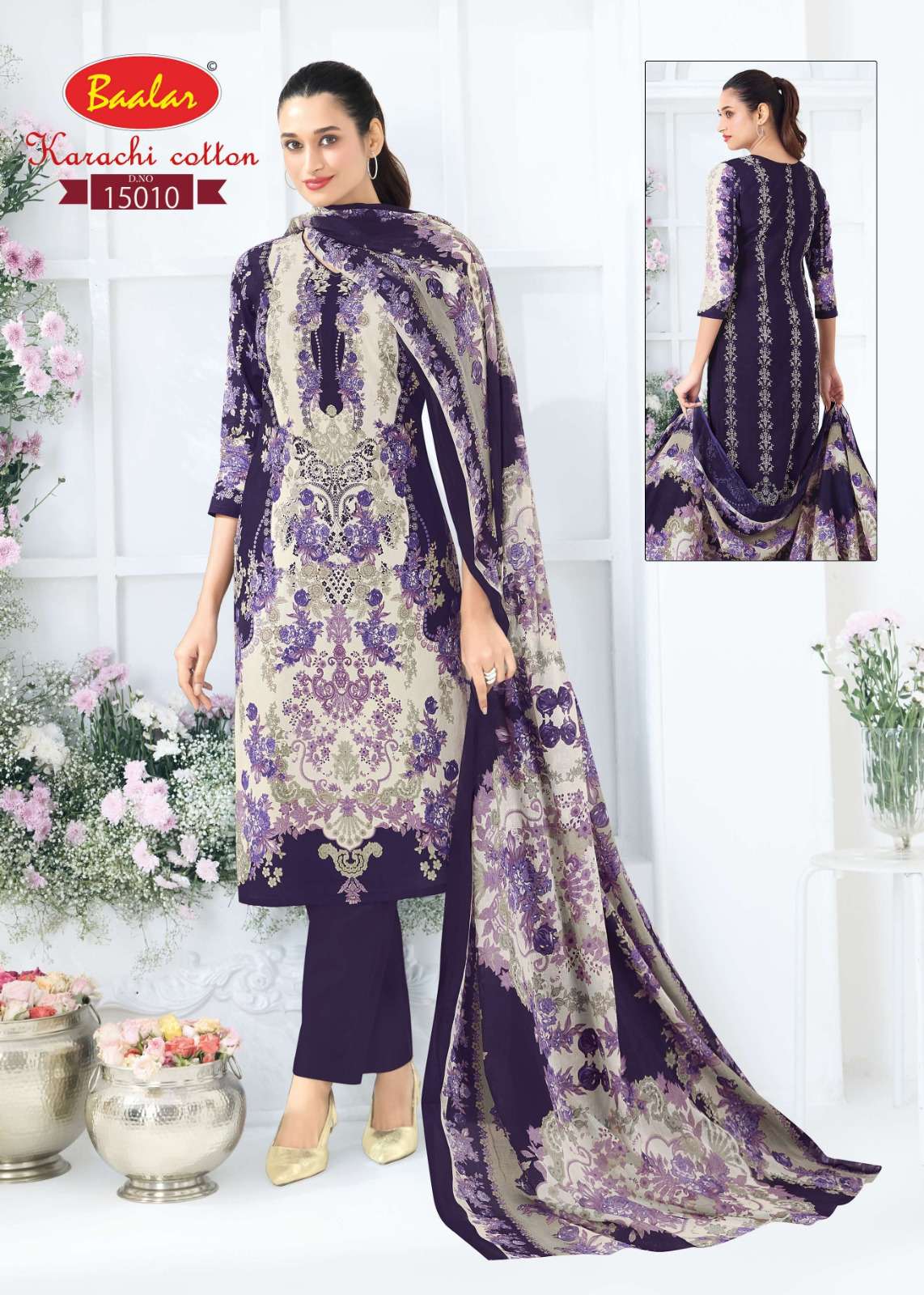 BAALAR KARACHI COTTON VOL 15 LAWN COTTON PRINTED SALWAR SUIT