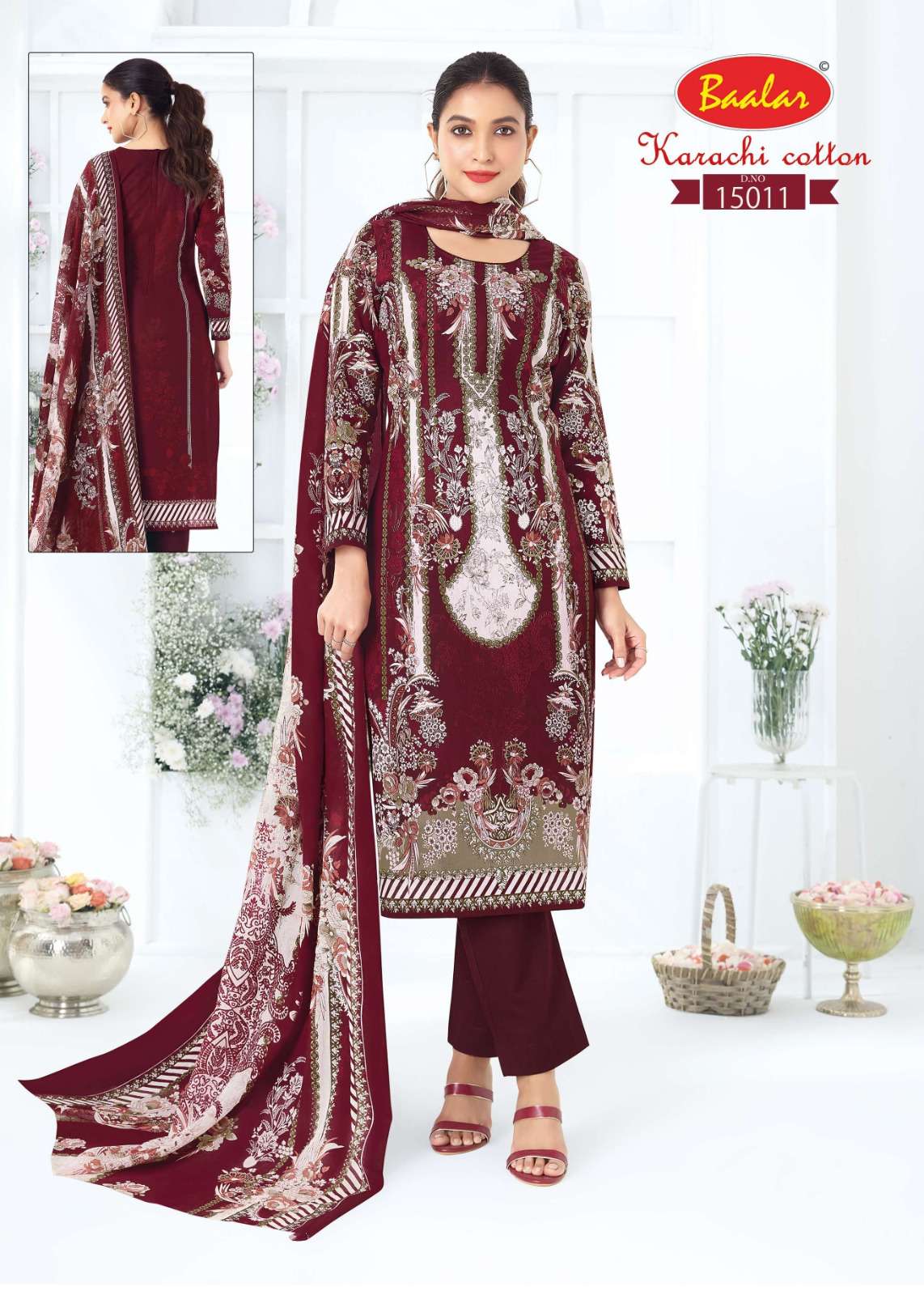 BAALAR KARACHI COTTON VOL 15 LAWN COTTON PRINTED SALWAR SUIT