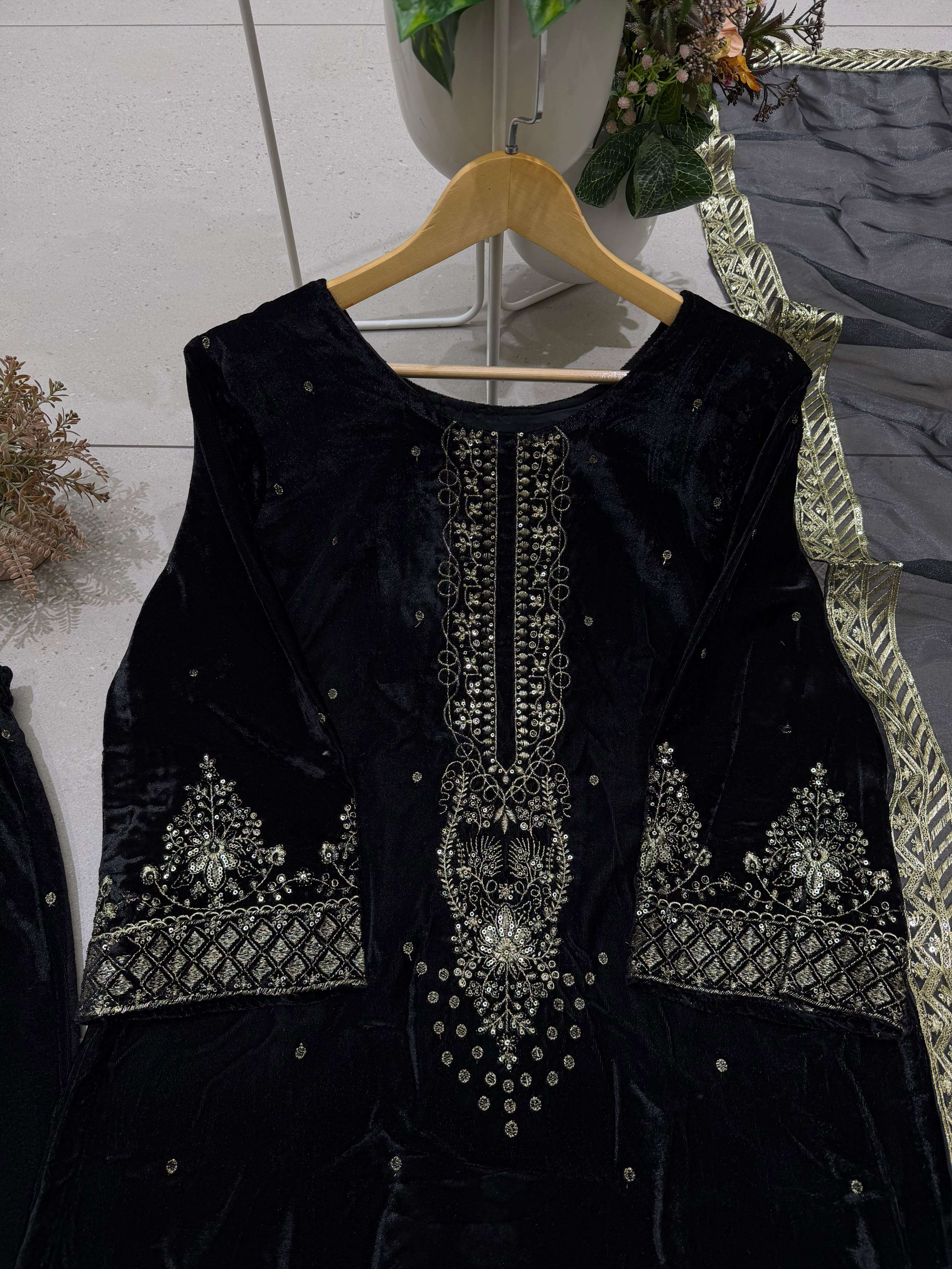 BE 516 VELVET SEQUENCE DESIGNER WORK READY MADE SUIT