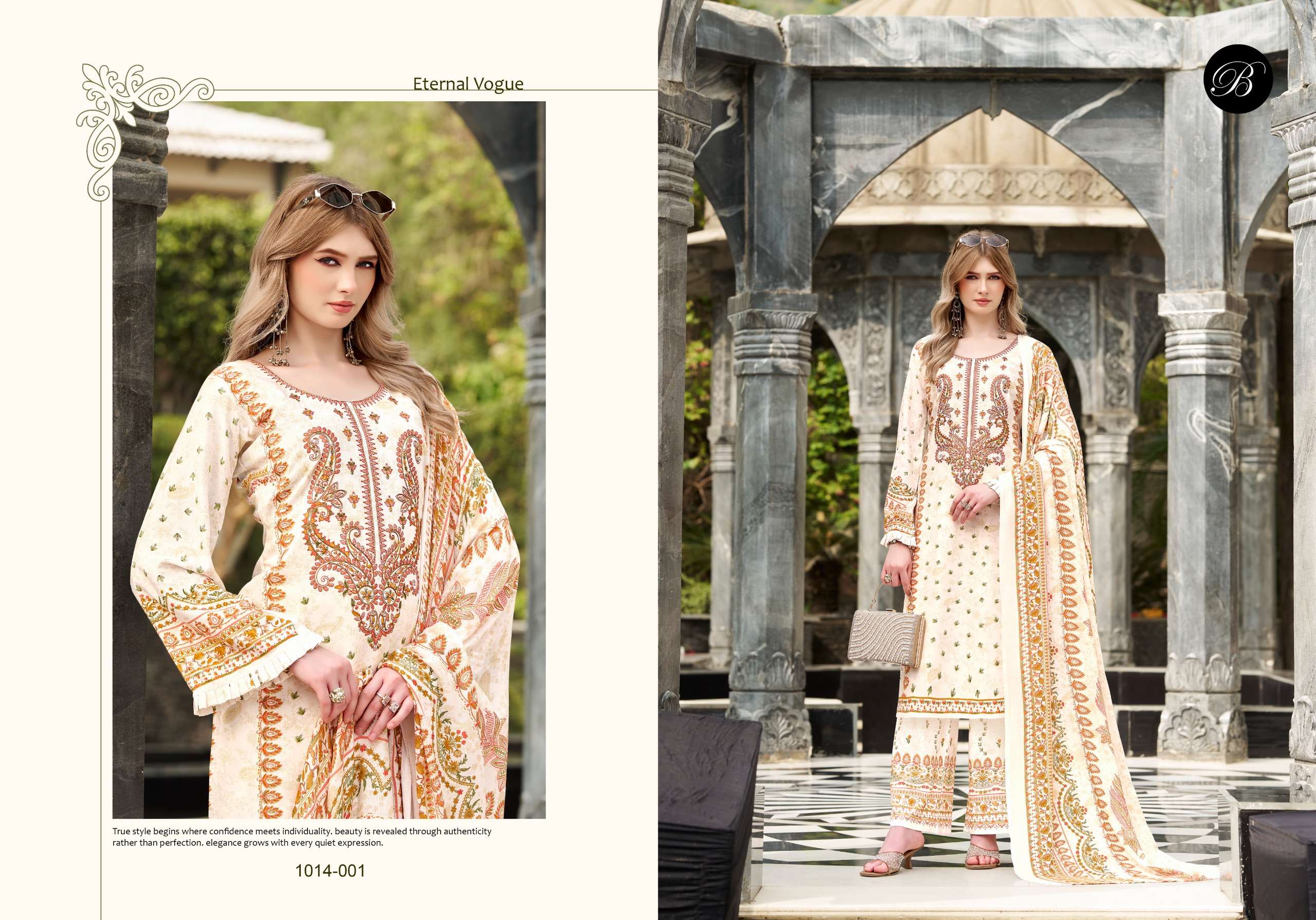 BELLIZA DESIGNER STUDIO DILKHUSH VOL 7 VISCOSE DIGITAL PRINTS WITH FANCY WORK SUIT 