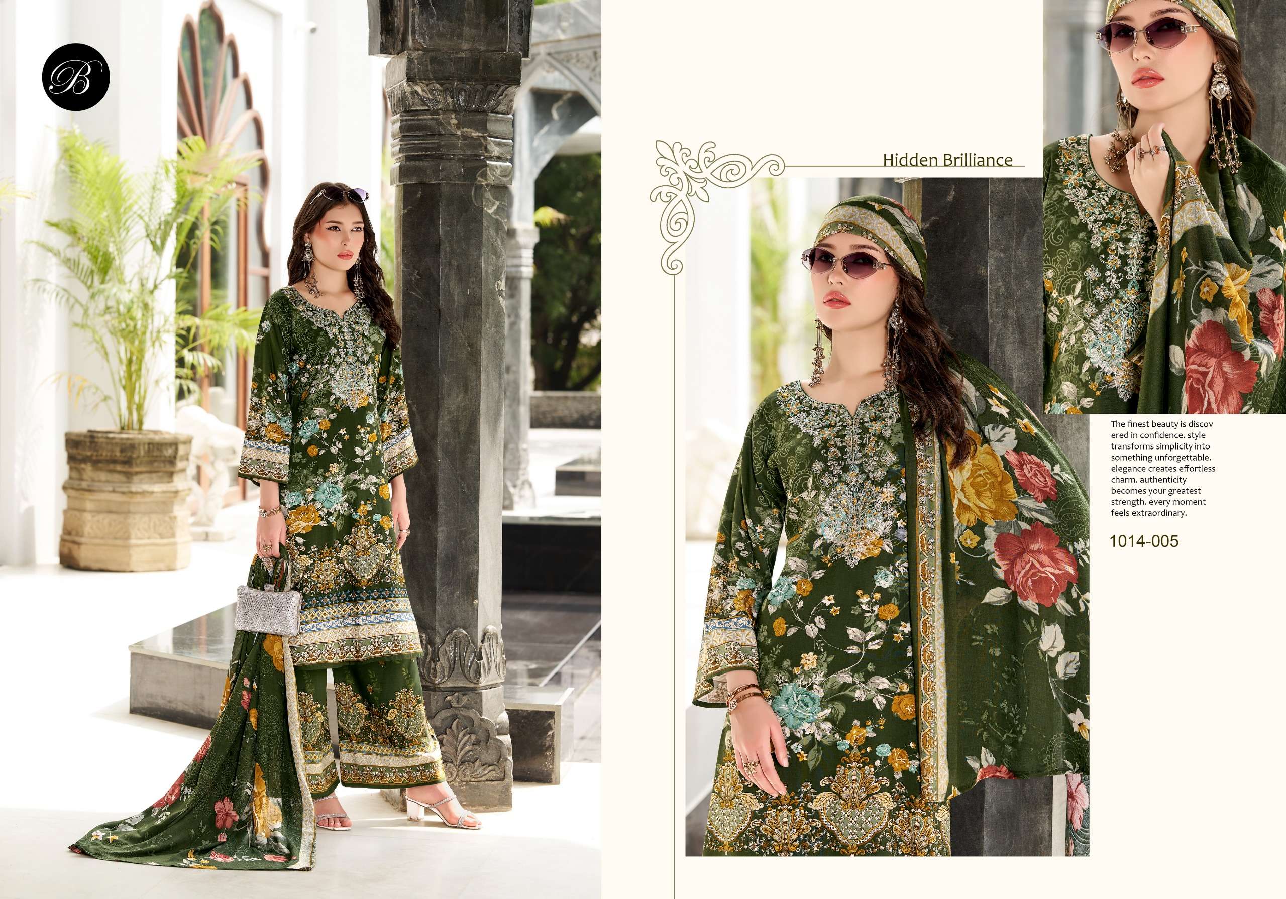 BELLIZA DESIGNER STUDIO DILKHUSH VOL 7 VISCOSE DIGITAL PRINTS WITH FANCY WORK SUIT 